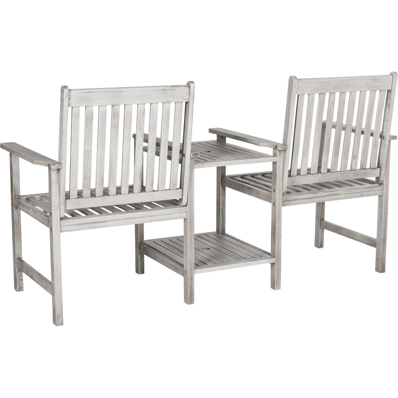 Brantley Twin Seat Bench Gray