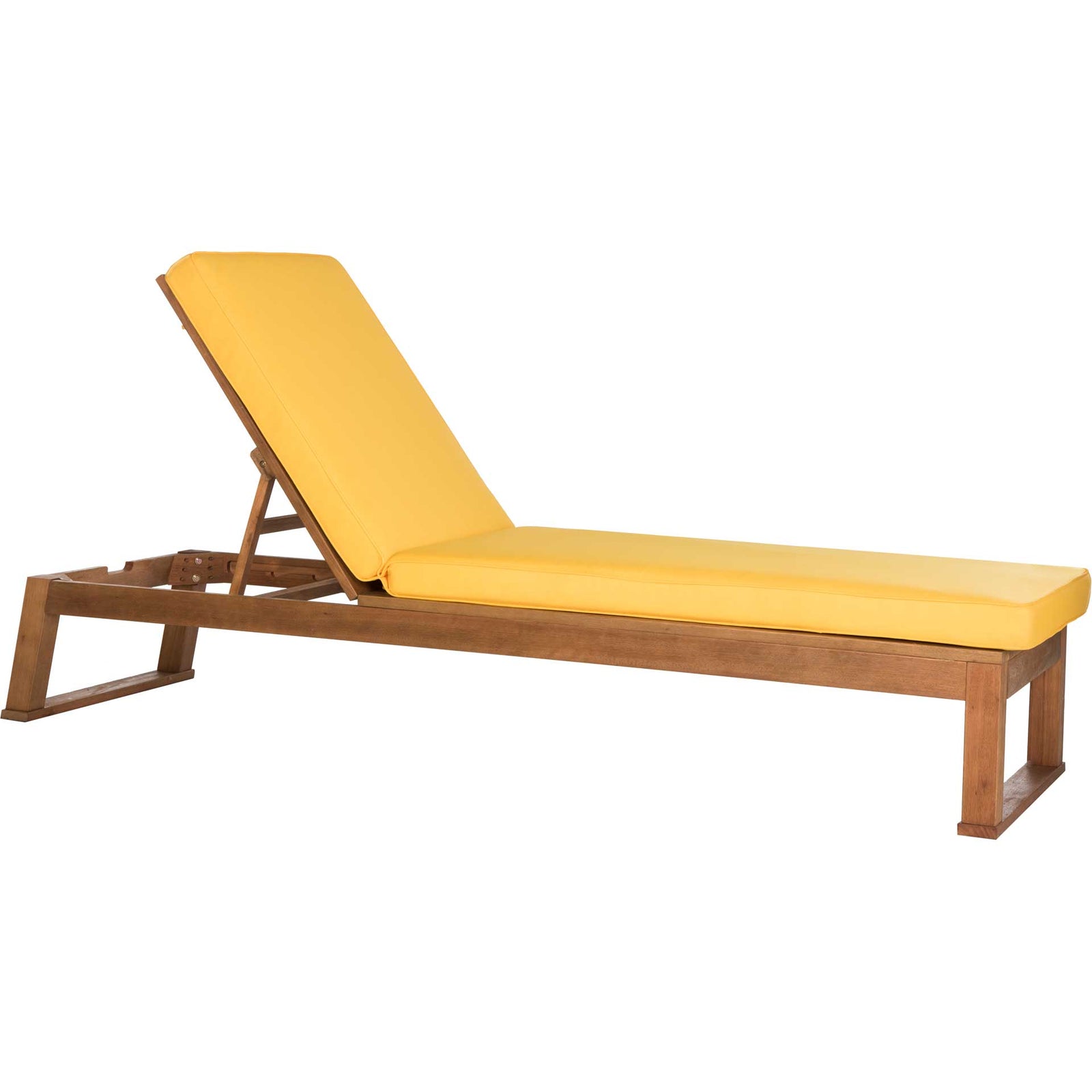 Solstice Sunlounger Teak Brown/Yellow