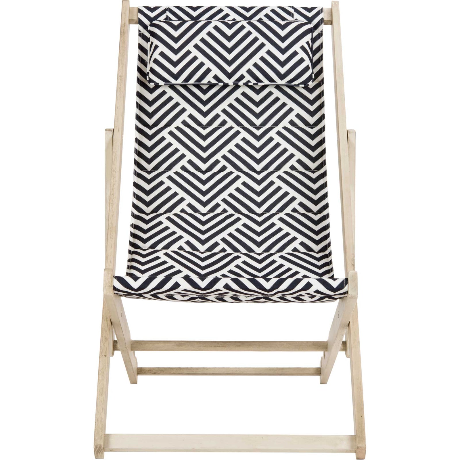 Rigby Foldable Sling Chair White Wash/Navy