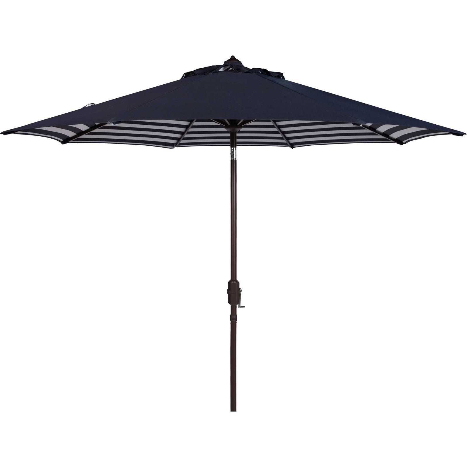 Atara Striped Outdoor Auto Tilt Umbrella Navy/White