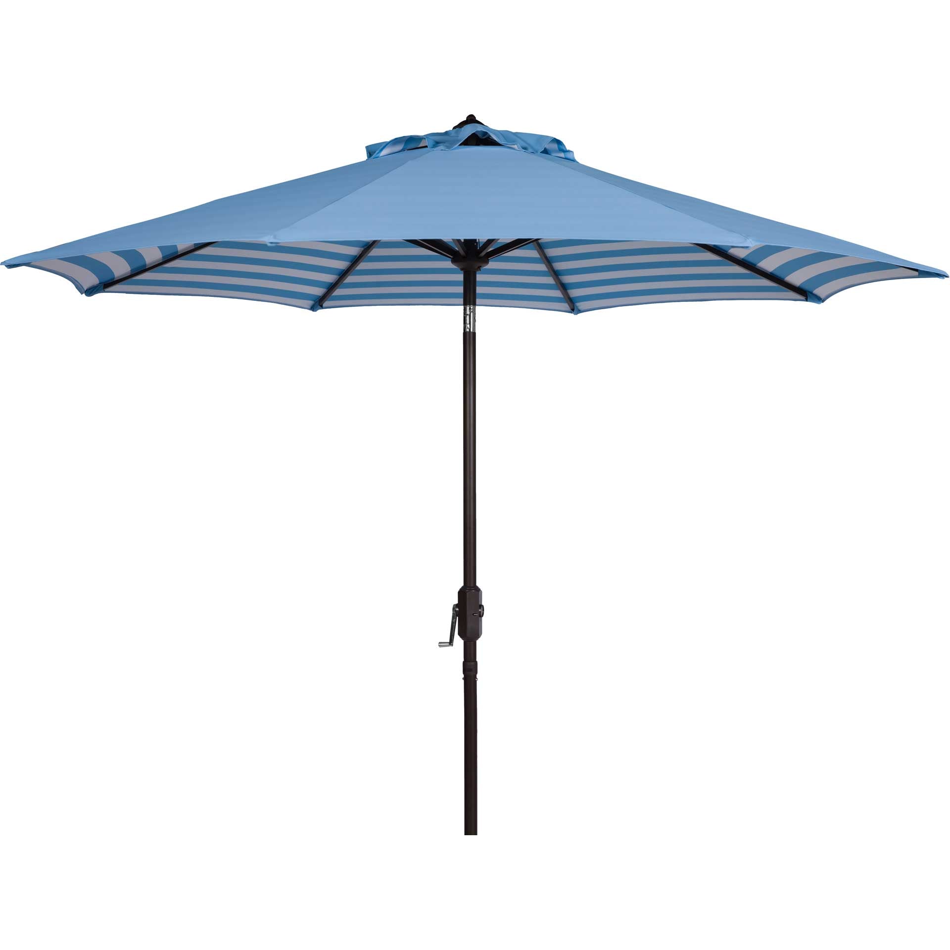 Atara Striped Outdoor Auto Tilt Umbrella Blue/White