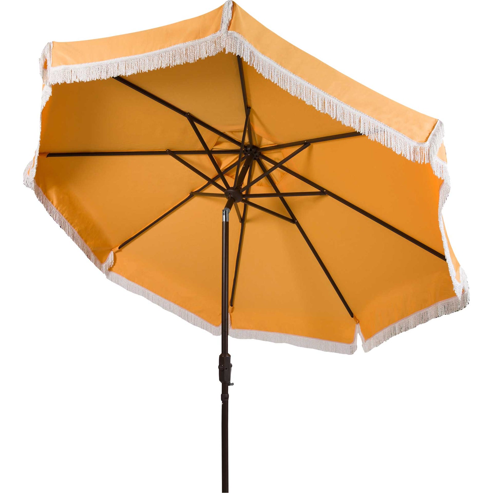 Mika Outdoor Push Button Tilt Umbrella Yellow/White