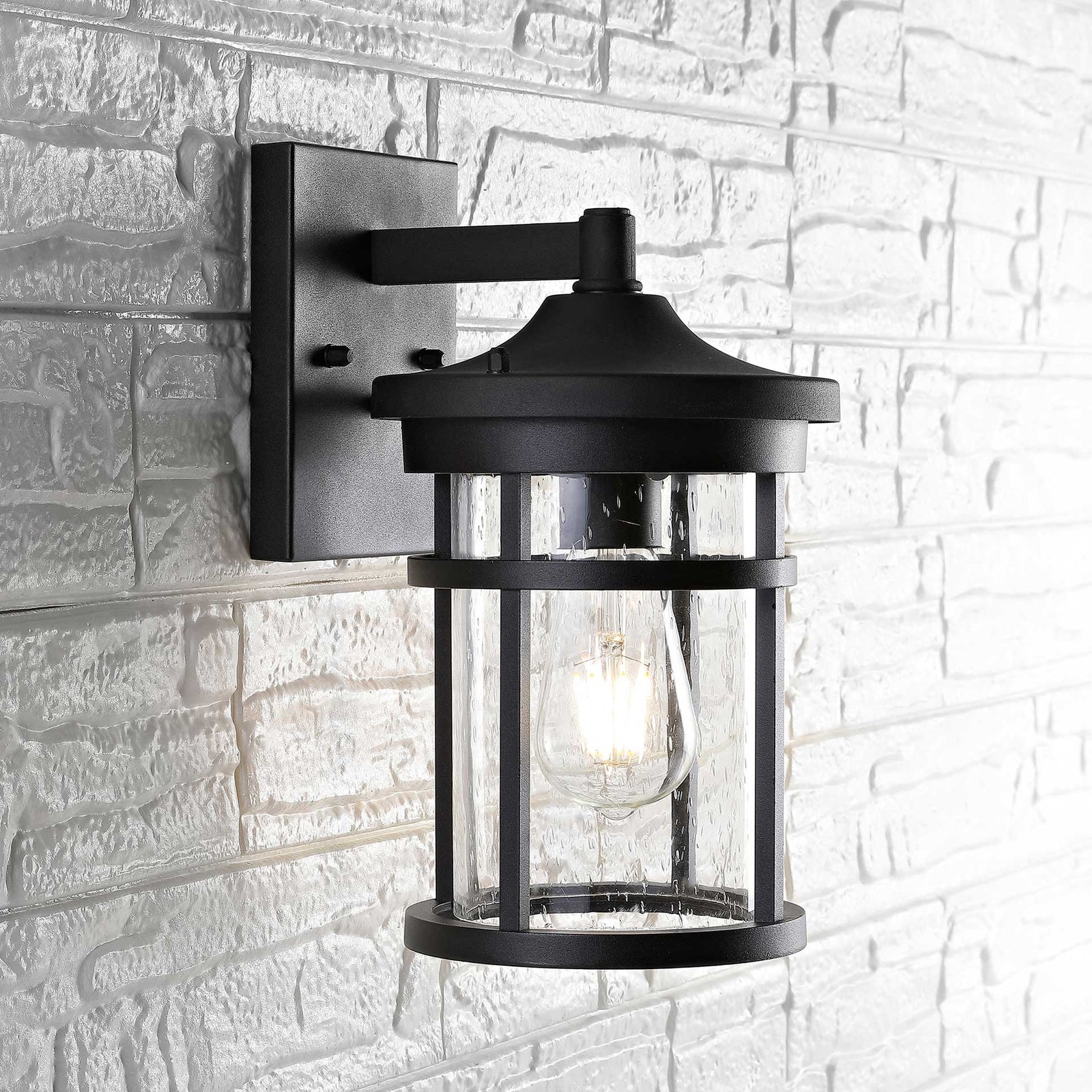 Selena Outdoor Wall Lantern Black