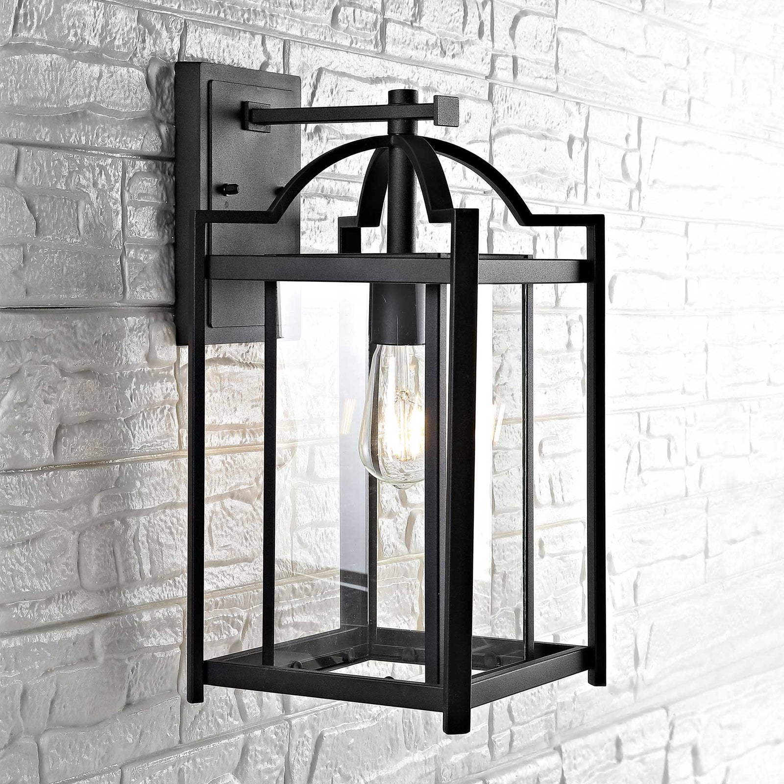 Portia Outdoor Wall Lantern Black