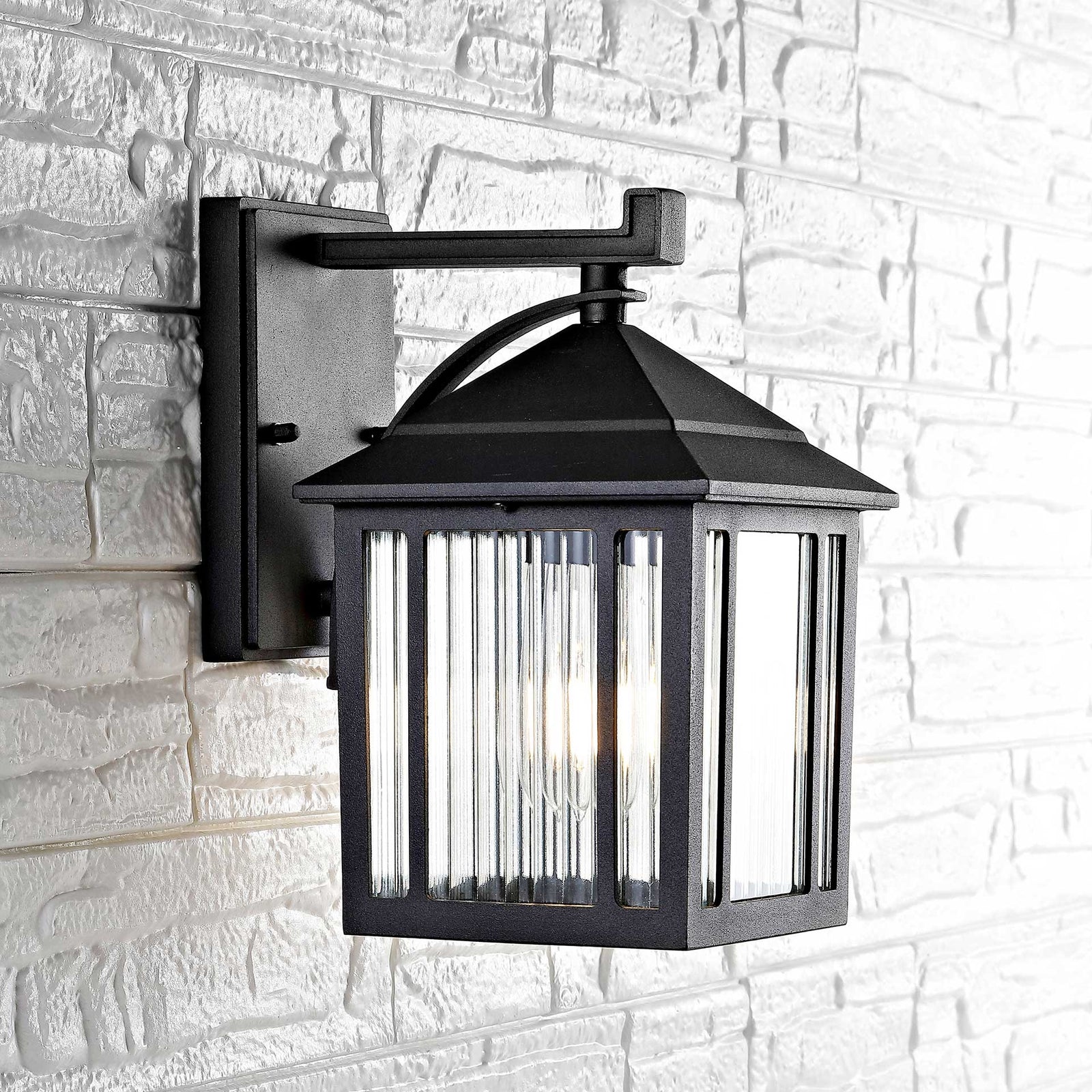Raiden Outdoor Wall Lantern Black