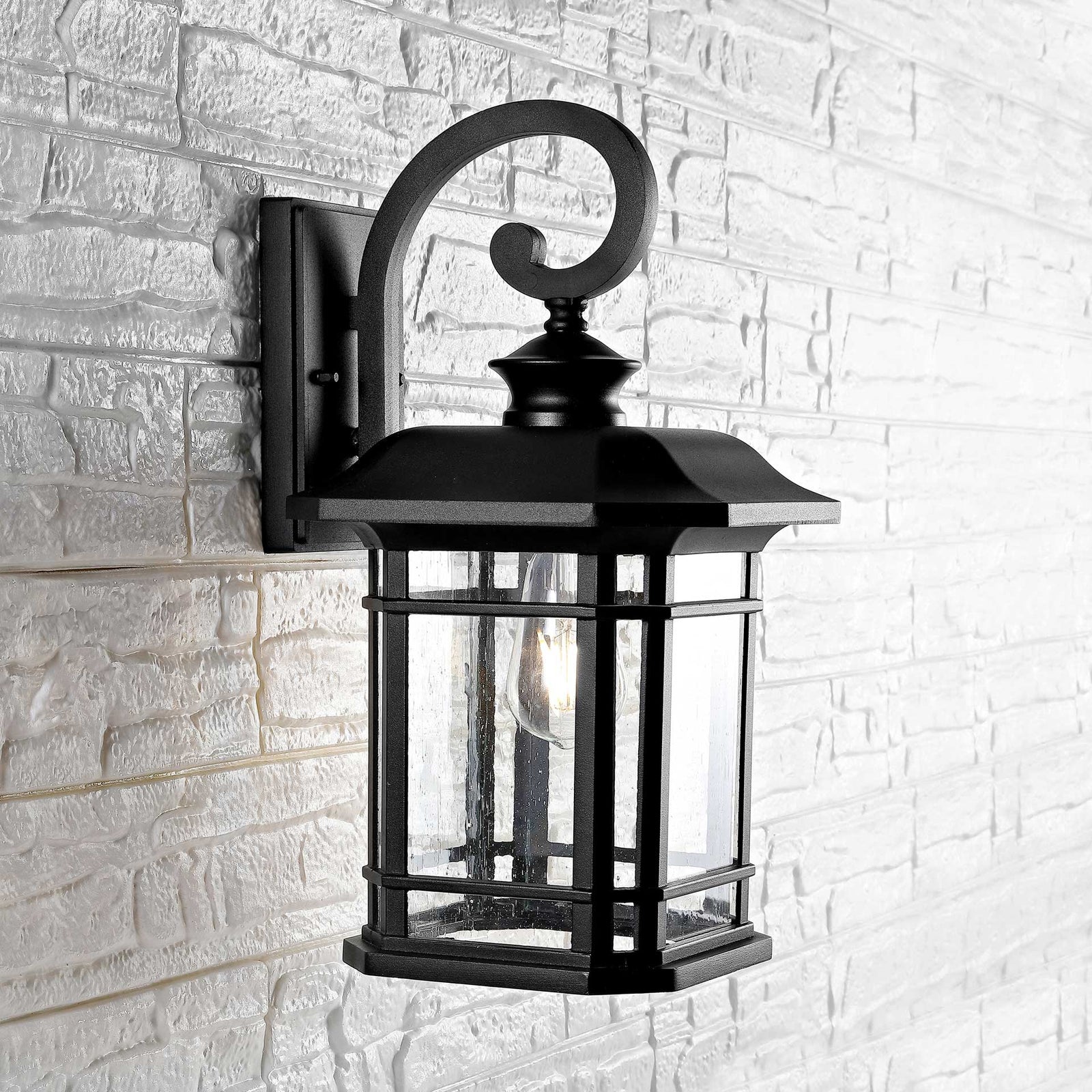 Cedric Outdoor Wall Lantern Black