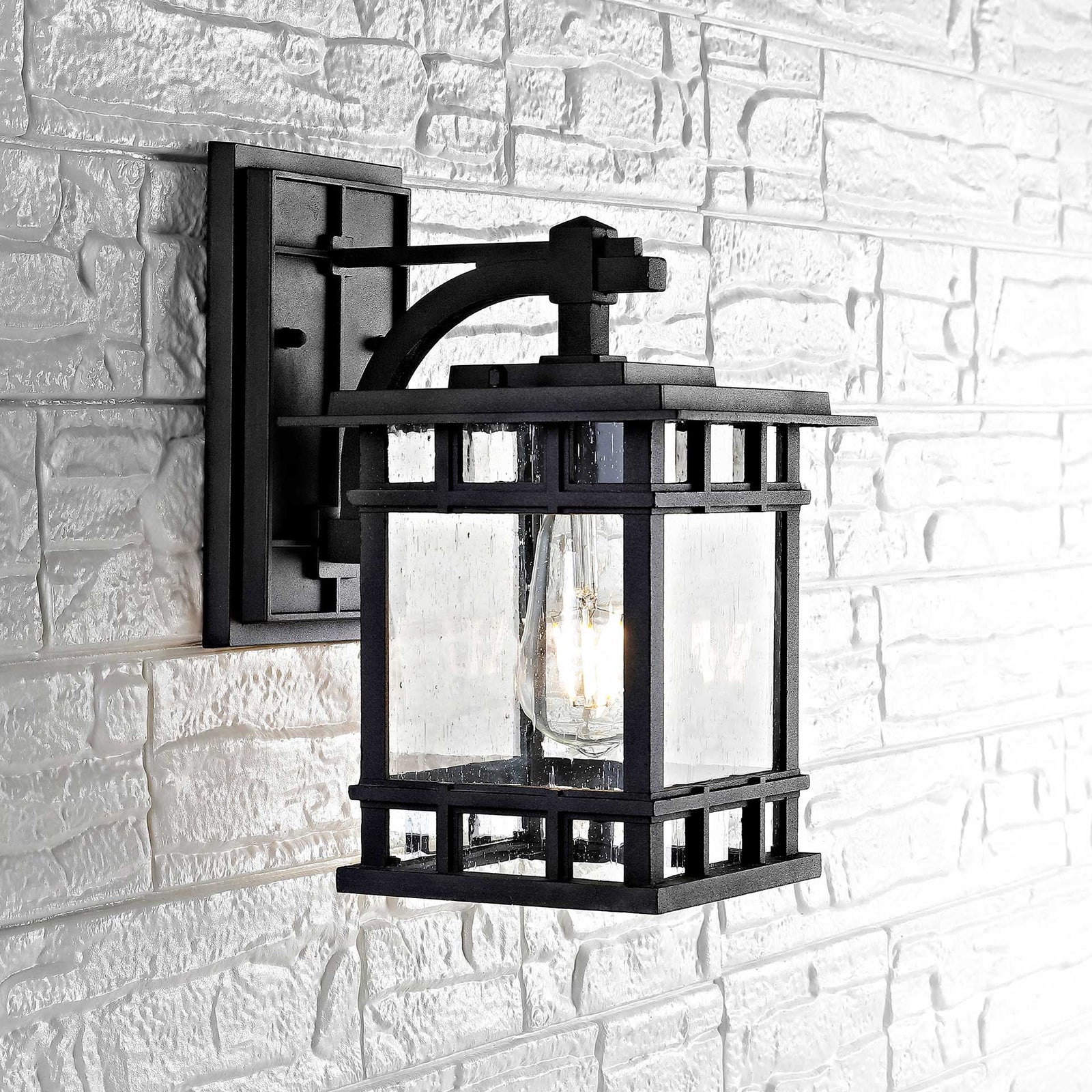 Grania Outdoor Wall Lantern Black