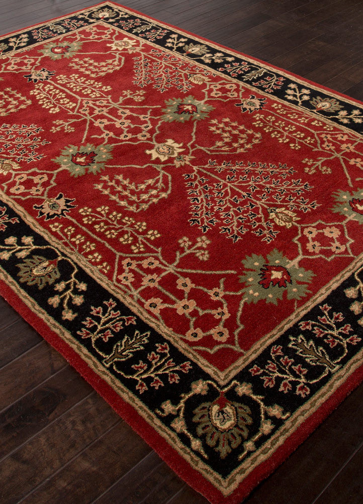 Poeme Chambery Red/Ebony Area Rug