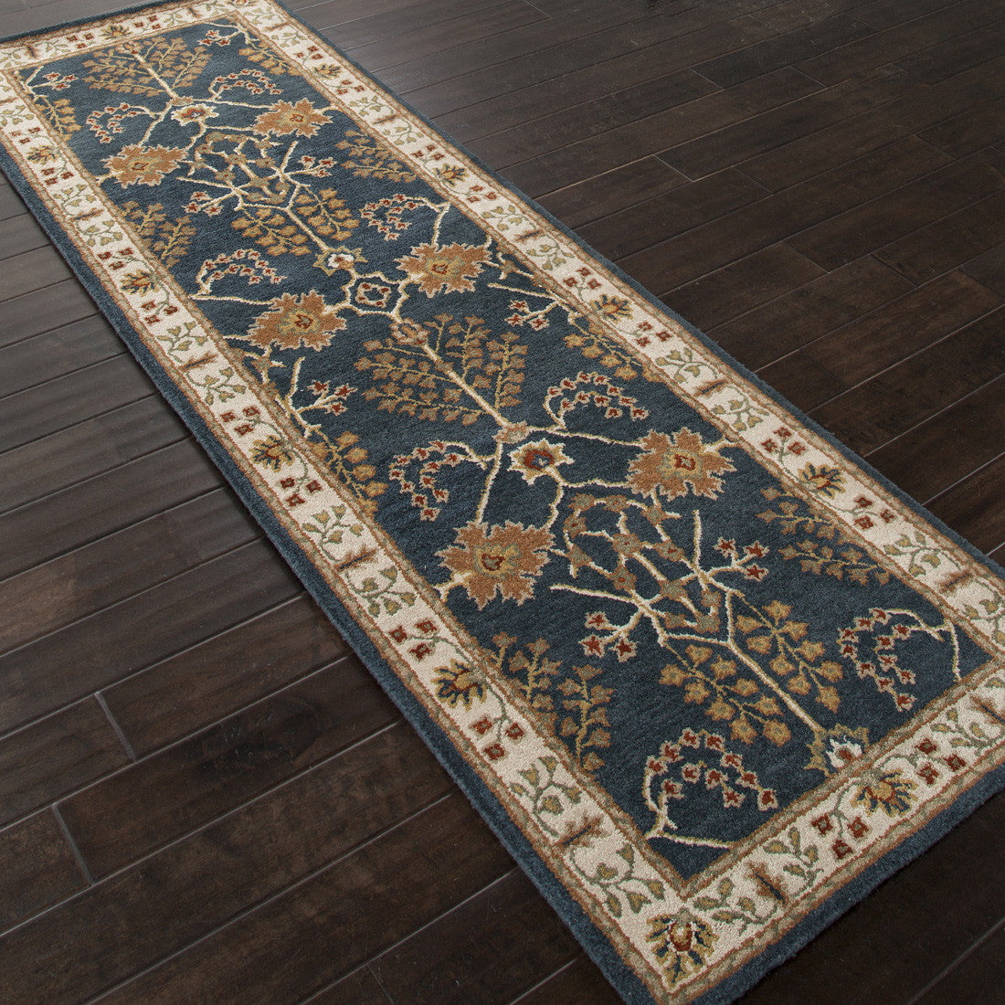Poeme Chambery Indigo/Dark Ivory Runner Rug