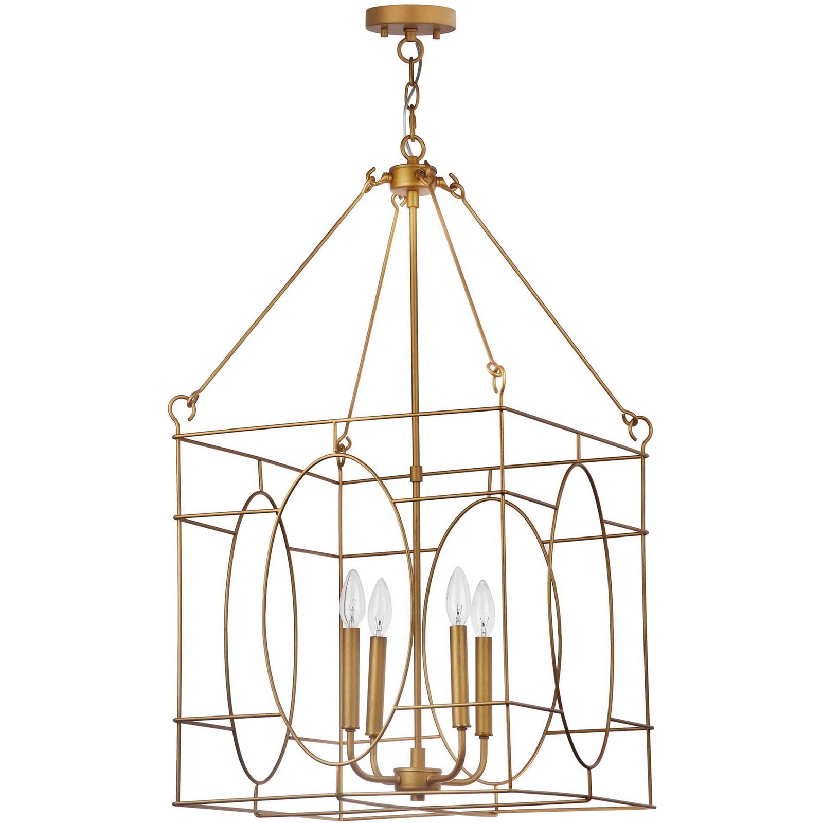 Manteo 4 Light Adjustable Pendant Gold