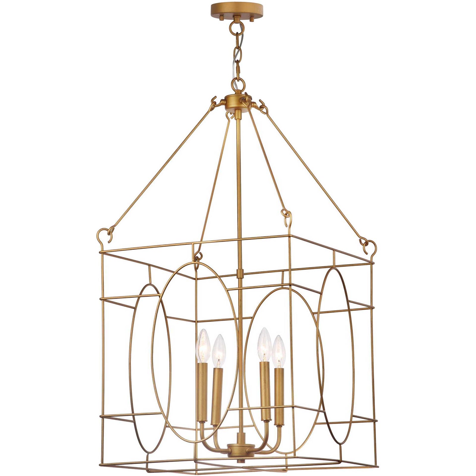 Manteo 4 Light Adjustable Pendant Gold