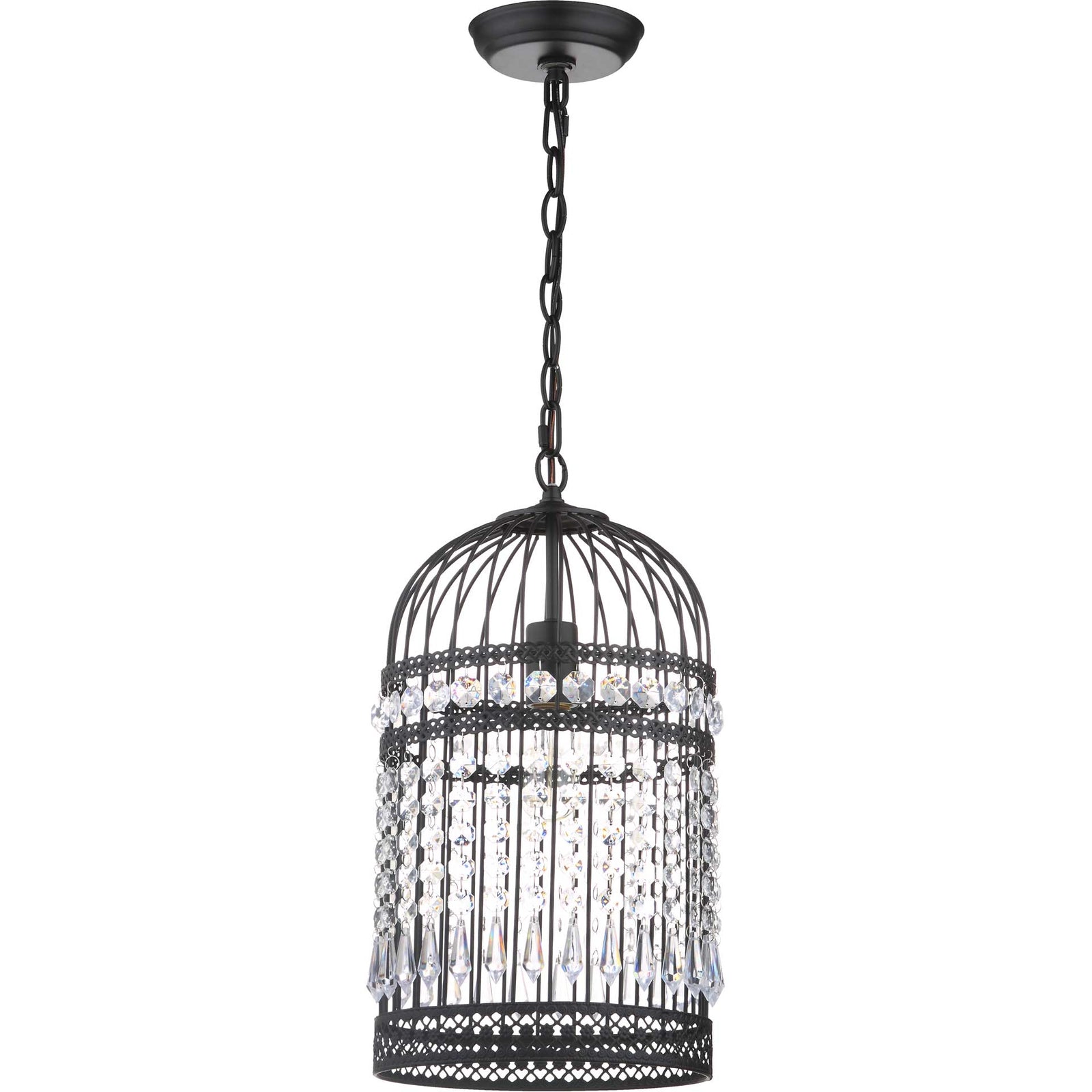 Eliana Bird Cage Adjustable Pendant Black