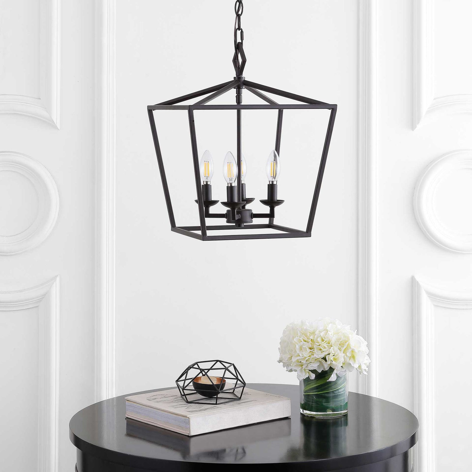 Roma 4 Light Pendant Bronze/Black