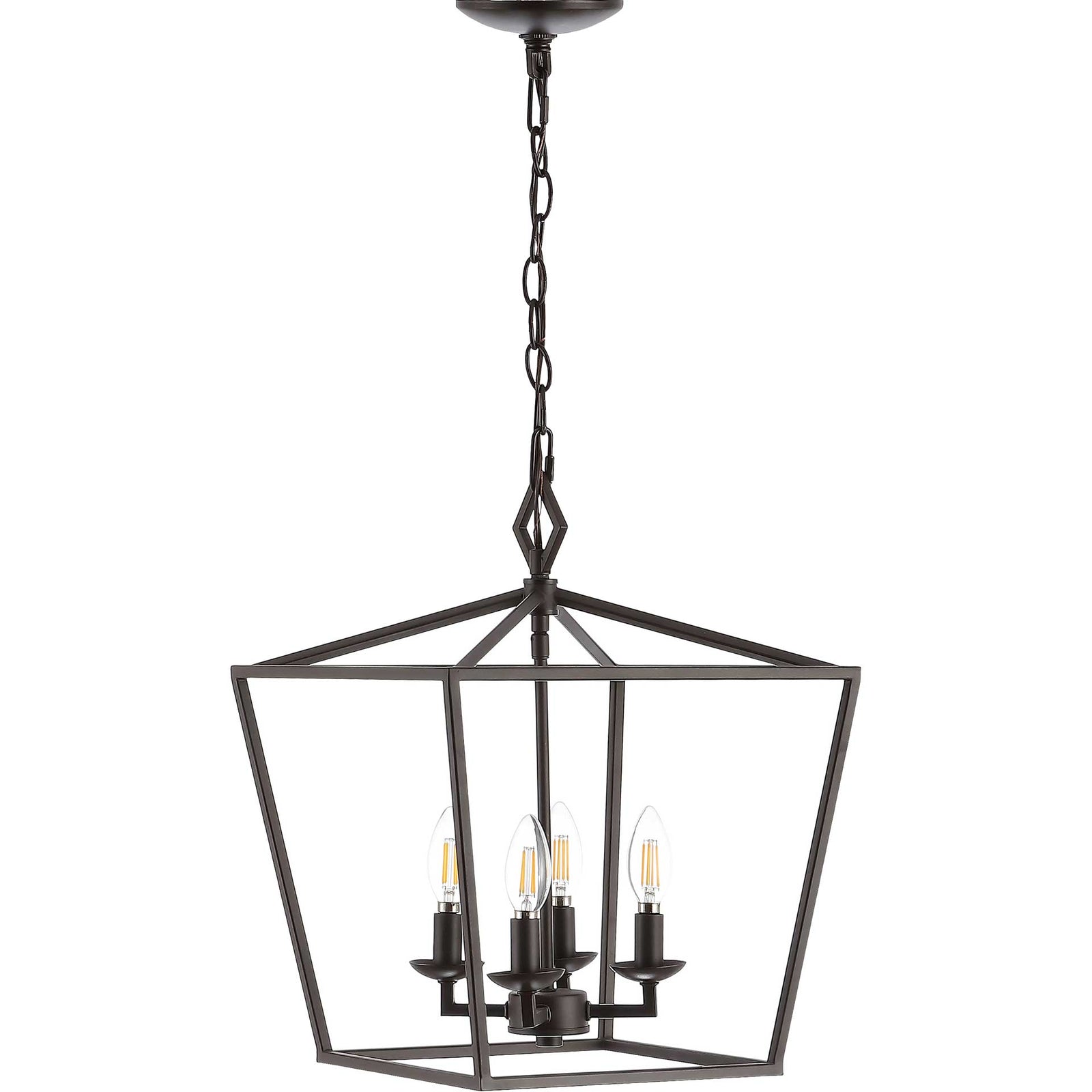 Roma 4 Light Pendant Bronze/Black