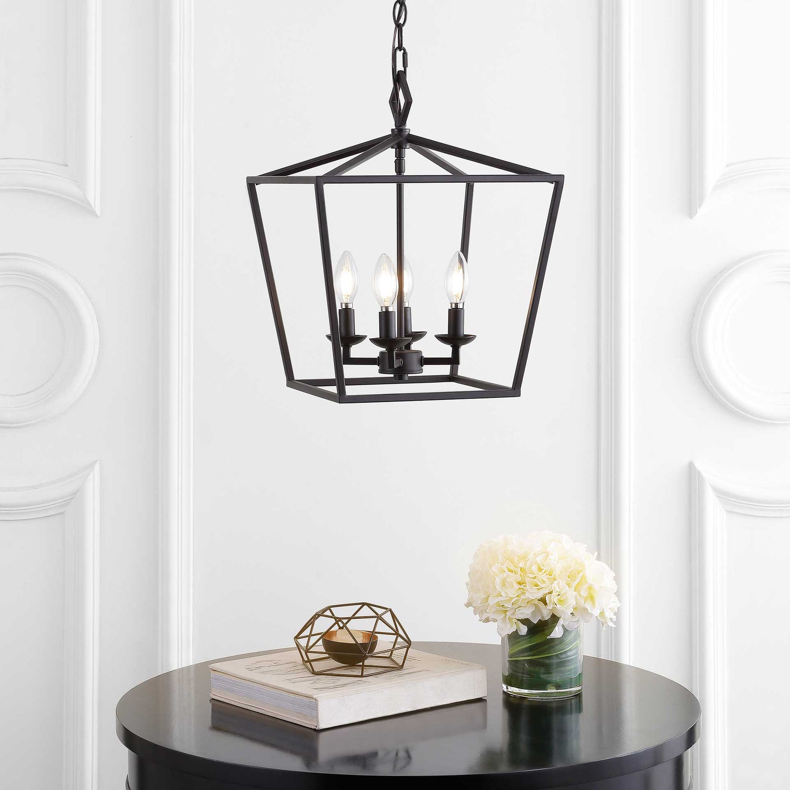 Roma 4 Light Pendant Bronze/Black