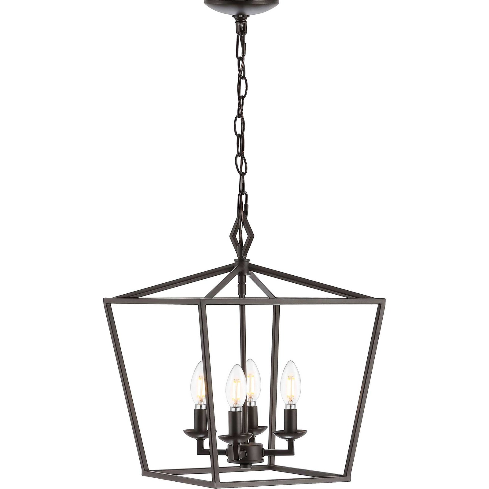Roma 4 Light Pendant Bronze/Black