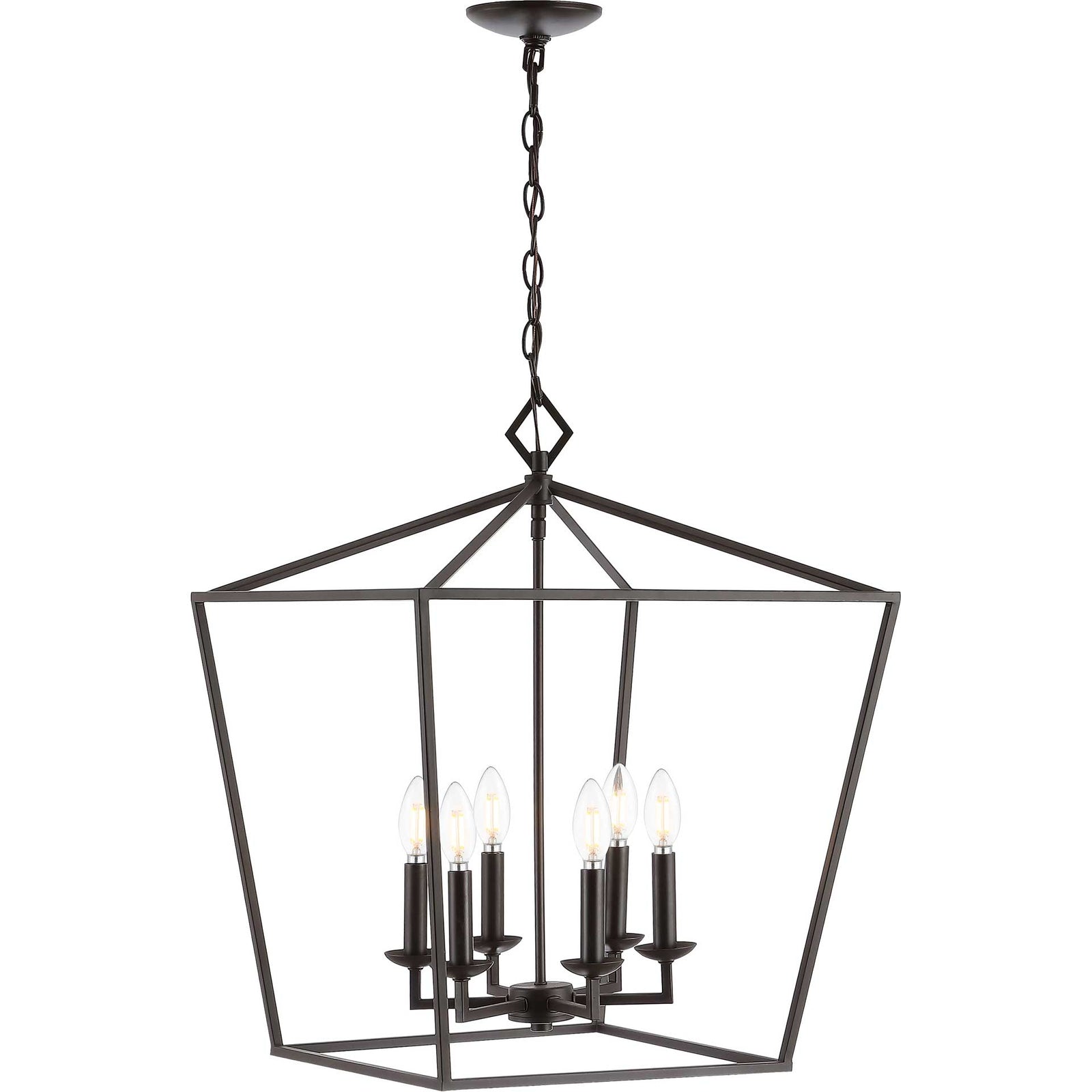 Venezia 6 Light Pendant Bronze/Black