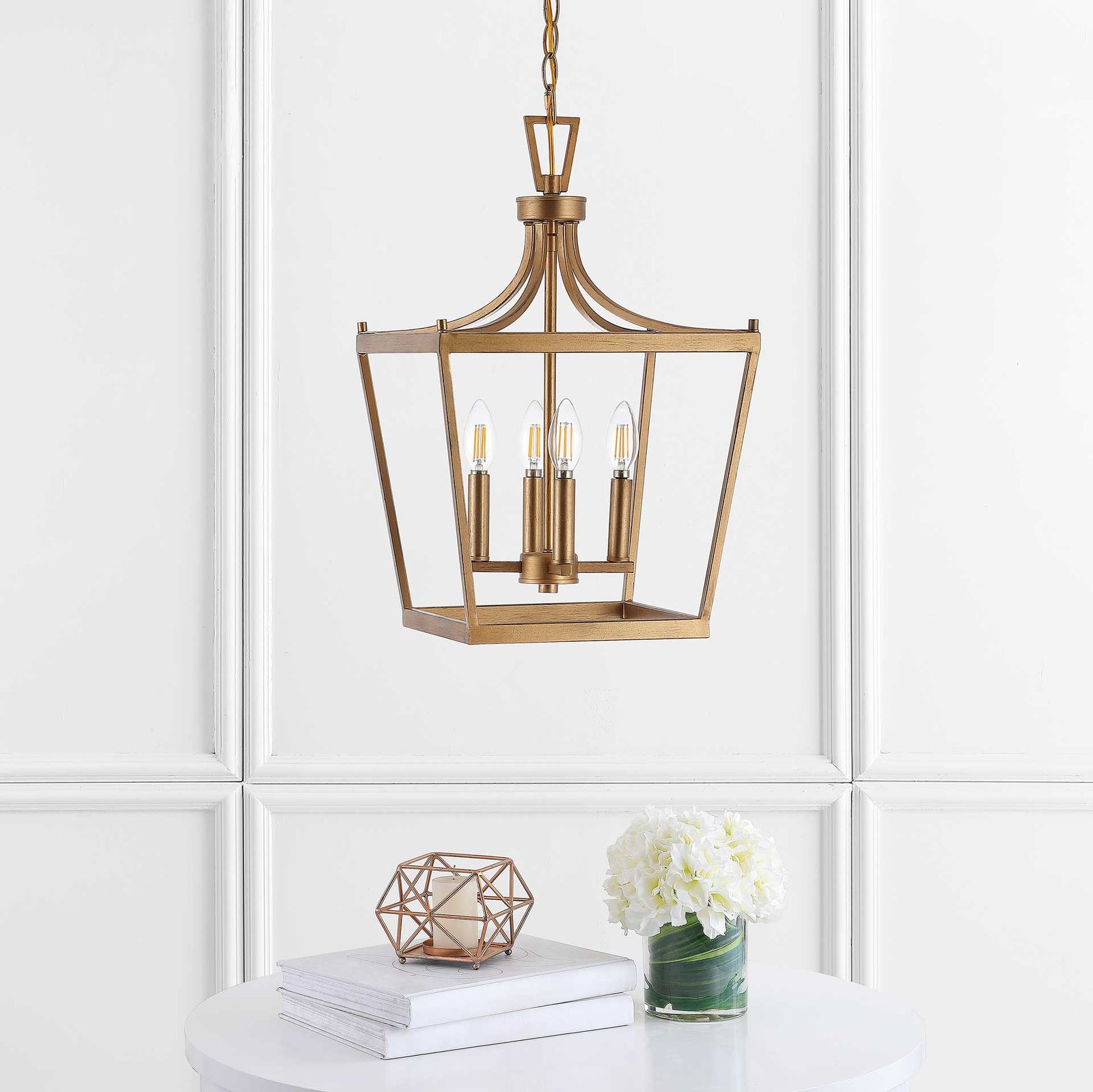 Nicolette 4 Light Pendant Gold Painted