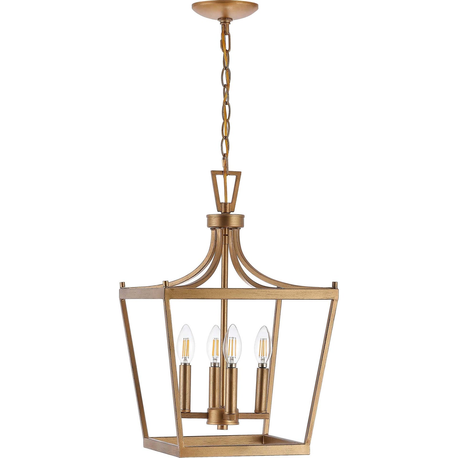 Nicolette 4 Light Pendant Gold Painted