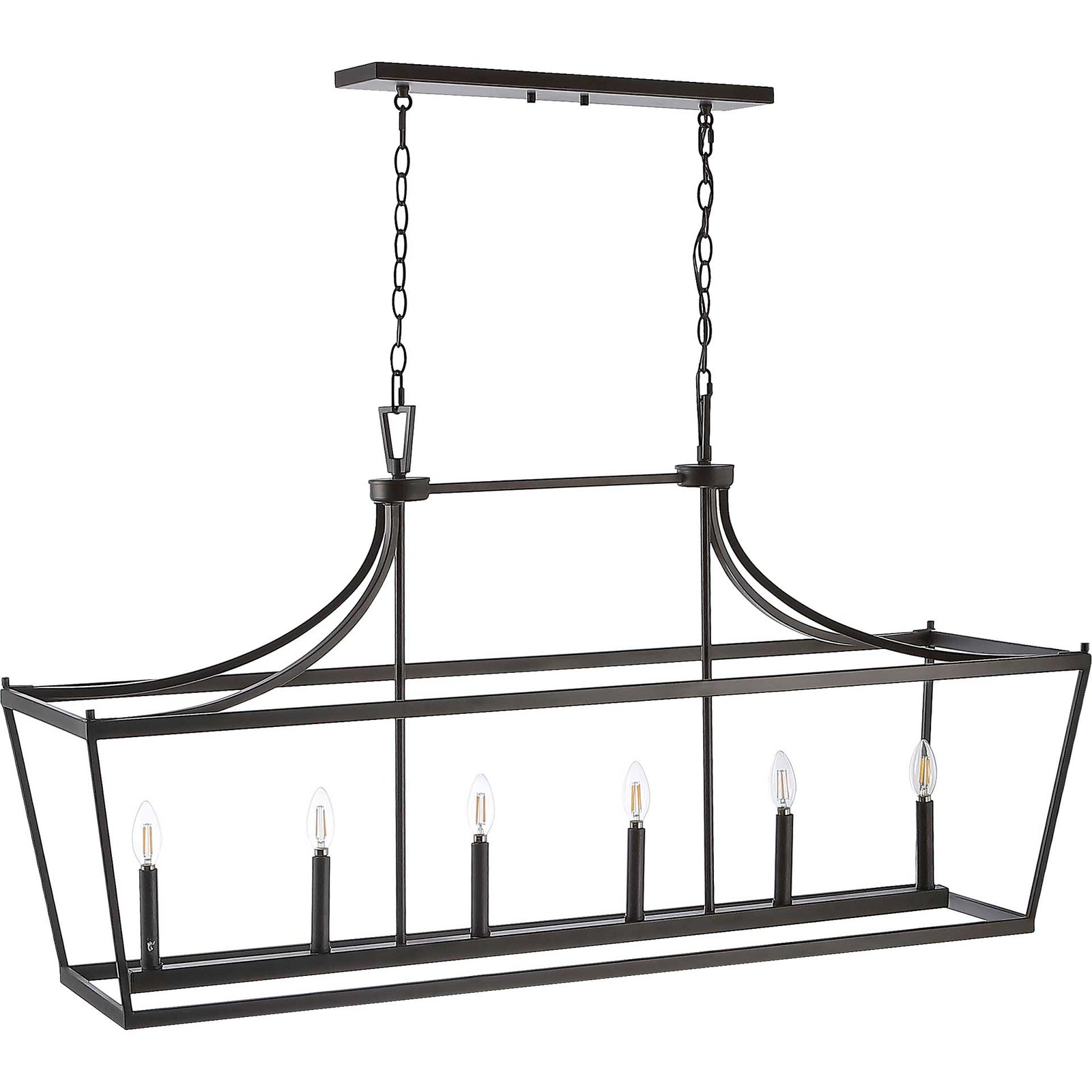 Arverne 6 Light Pendant Bronze/Black