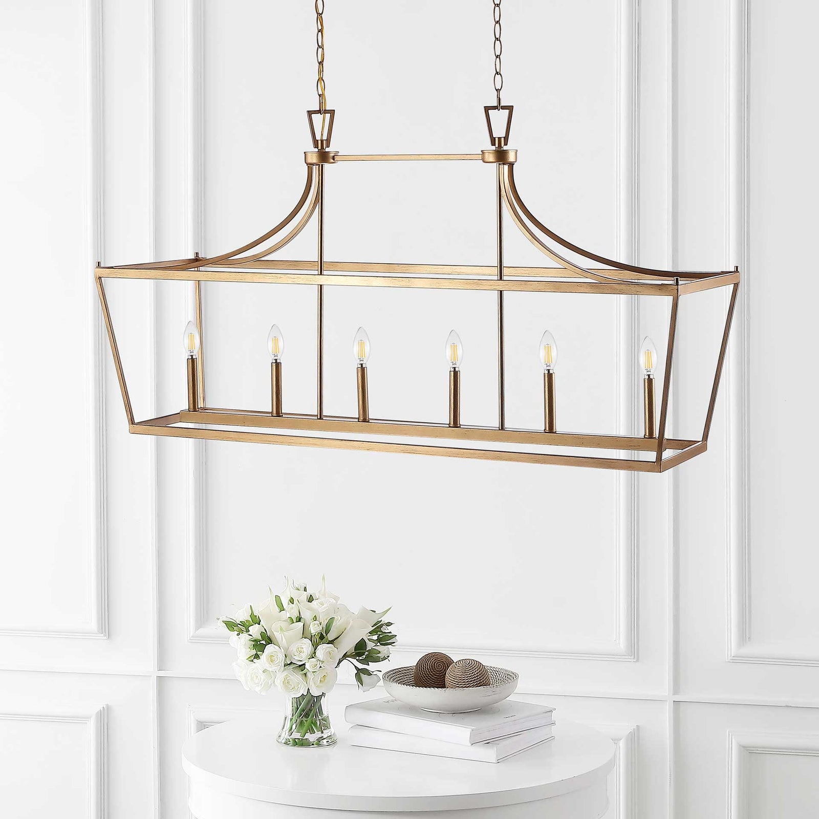 Arverne 6 Light Pendant Gold Painted