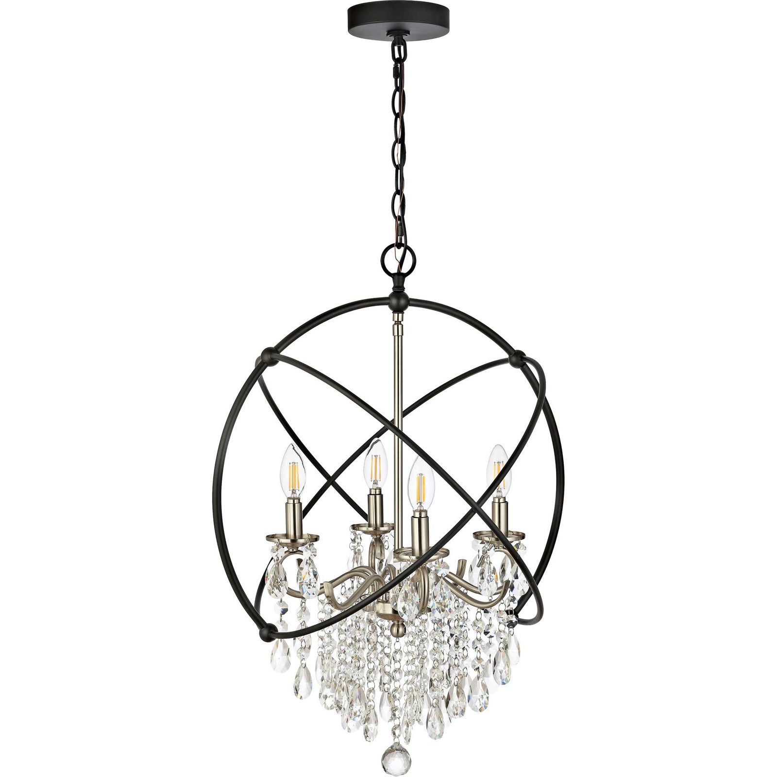 Sarah Pendant Nickel/Black