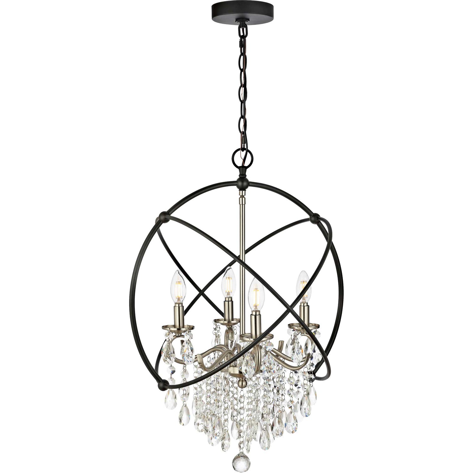 Sarah Pendant Nickel/Black