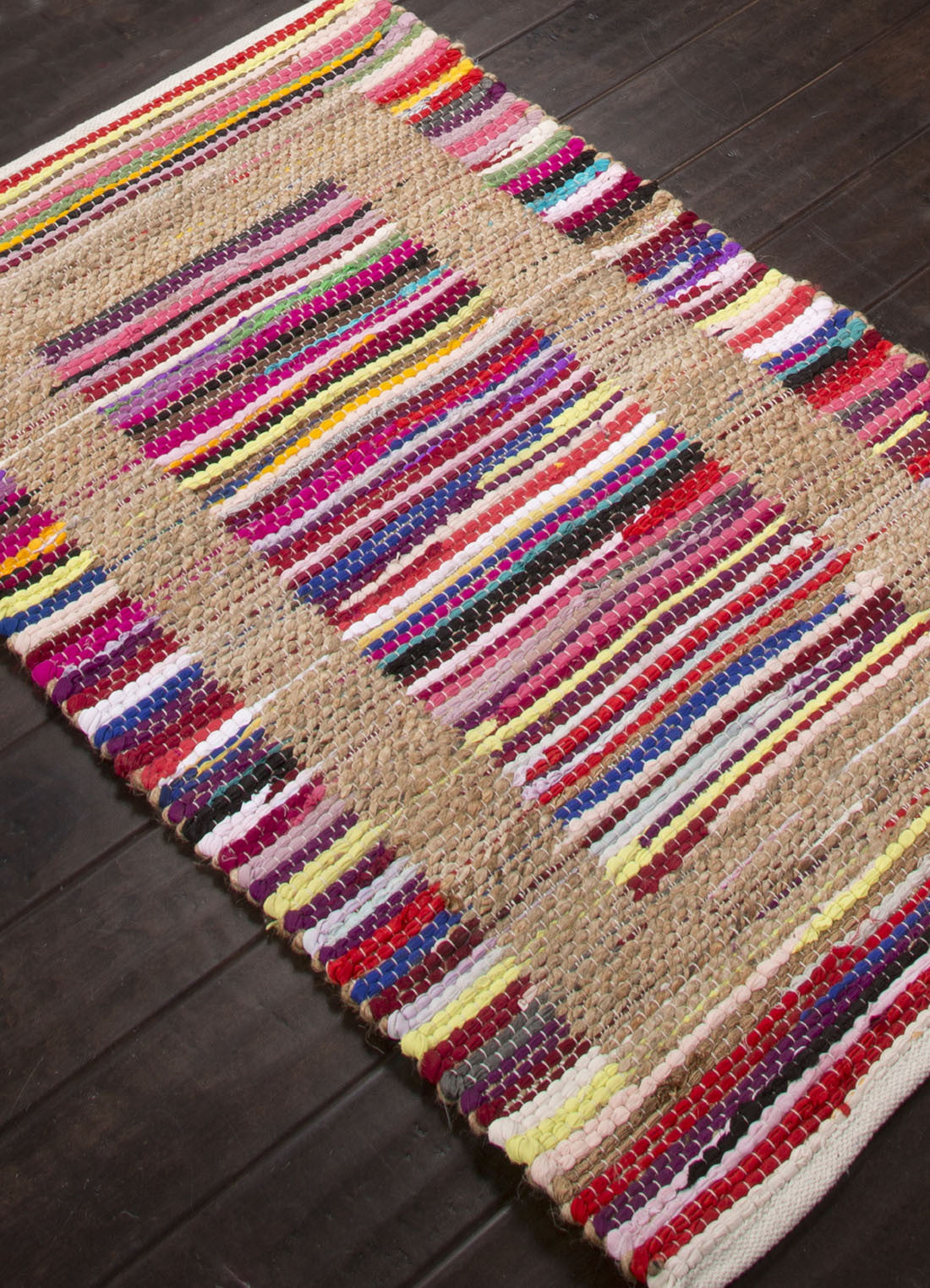 Prime Plus Pradesh Multi Stripe/Natural Area Rug