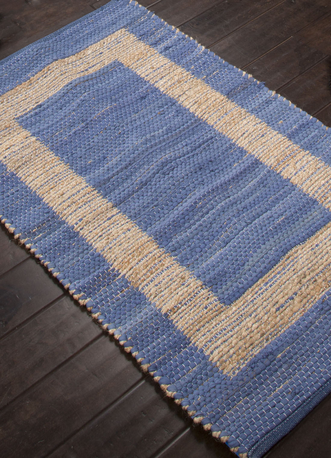 Prime Plus Pradesh Blue Stripe/Natural Area Rug