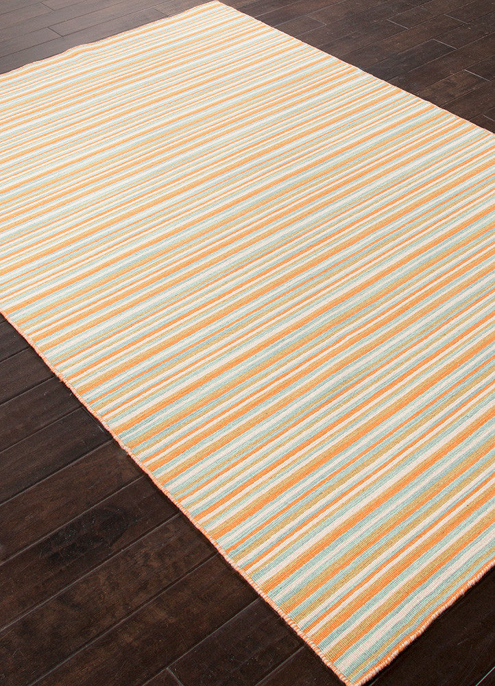 Pura Vida Pacifico Vermillion Orange Area Rug