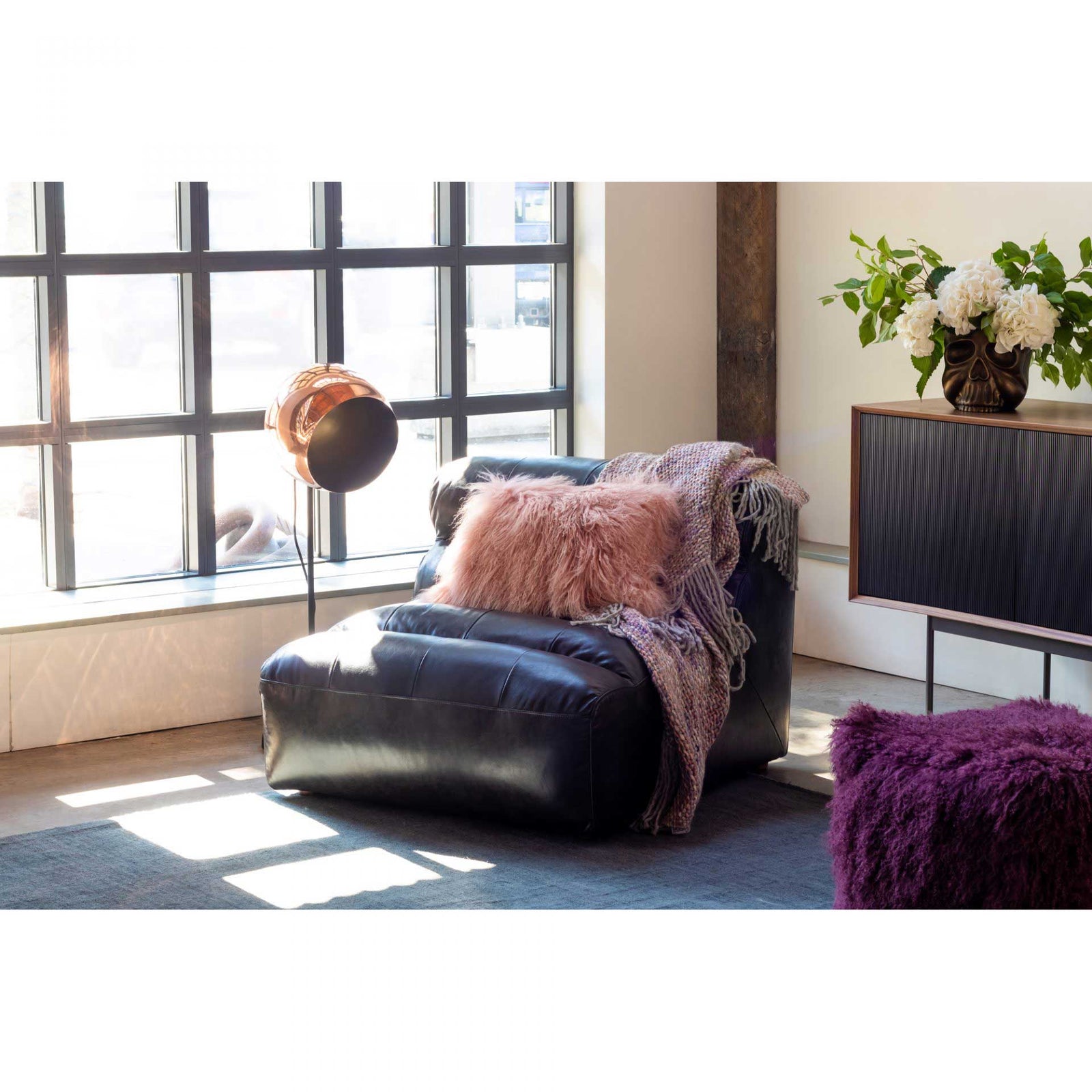 Ramses Leather Slipper Chair