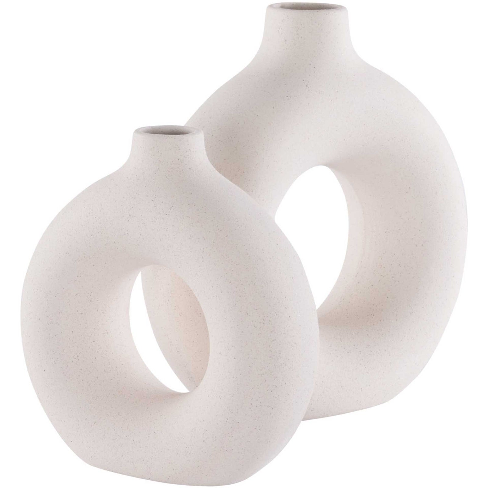 Aviv Ceramic Vase Beige (Set of 2)