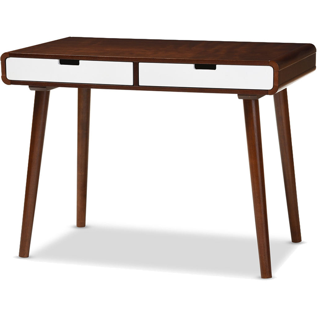 Chelsea Office Desk White/Walnut