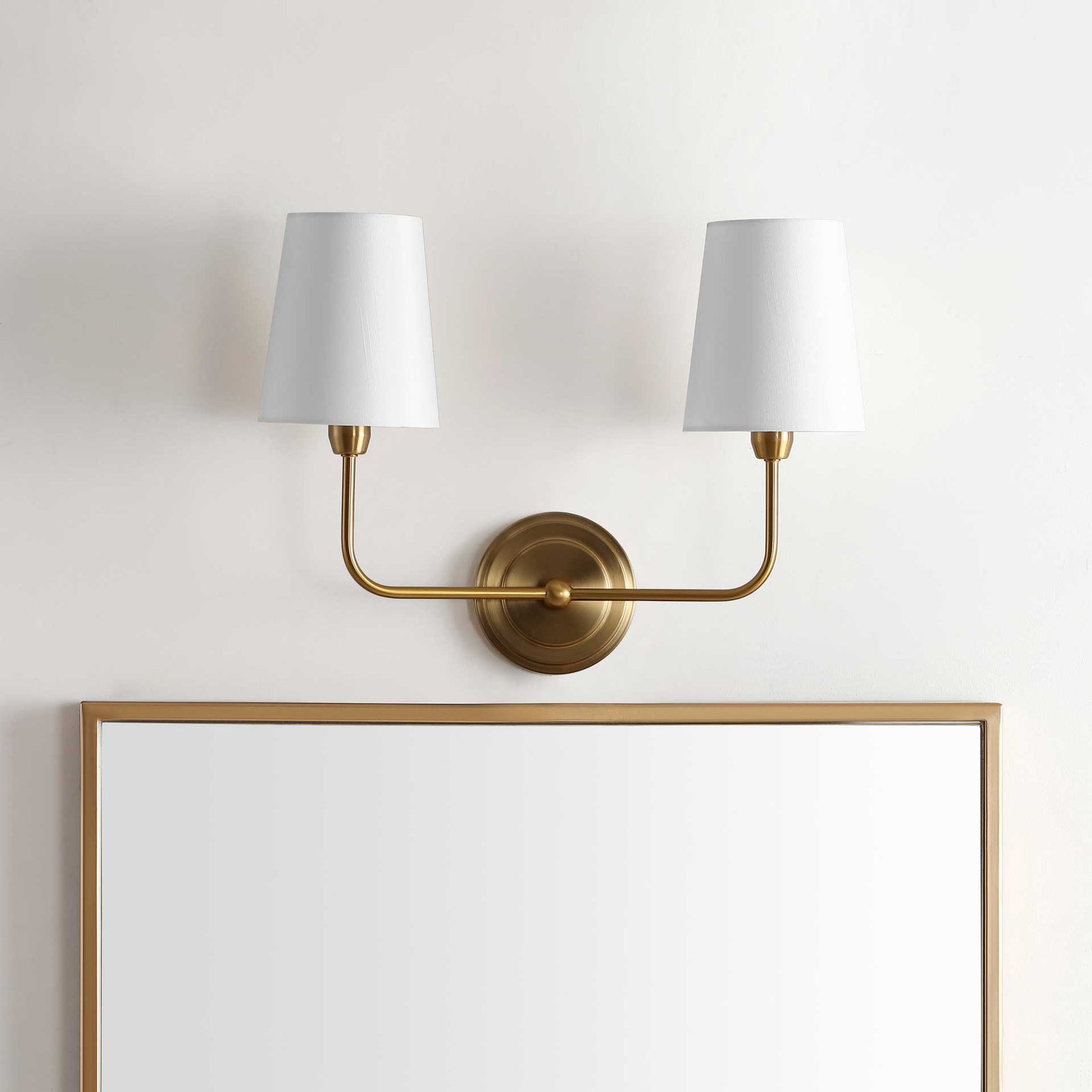 Ezequiel Two Light Wall Sconce Brass Gold
