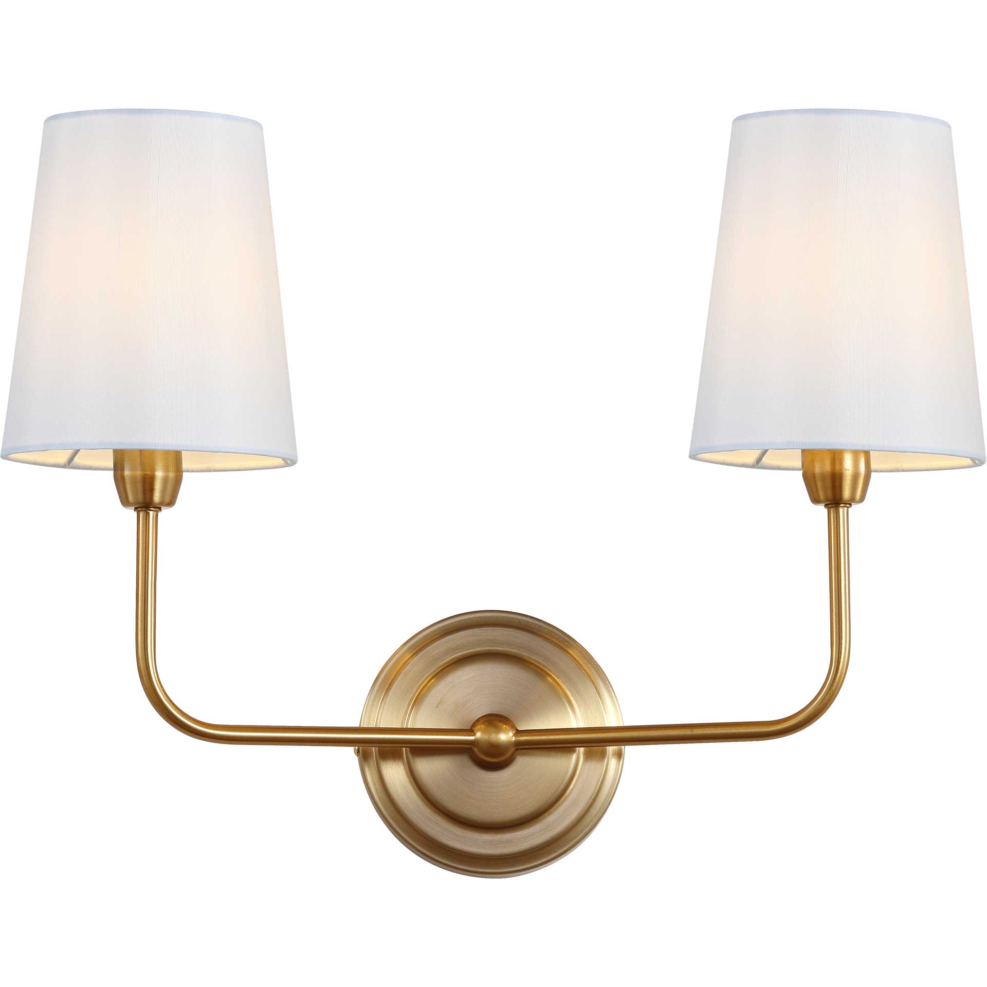 Ezequiel Two Light Wall Sconce Brass Gold
