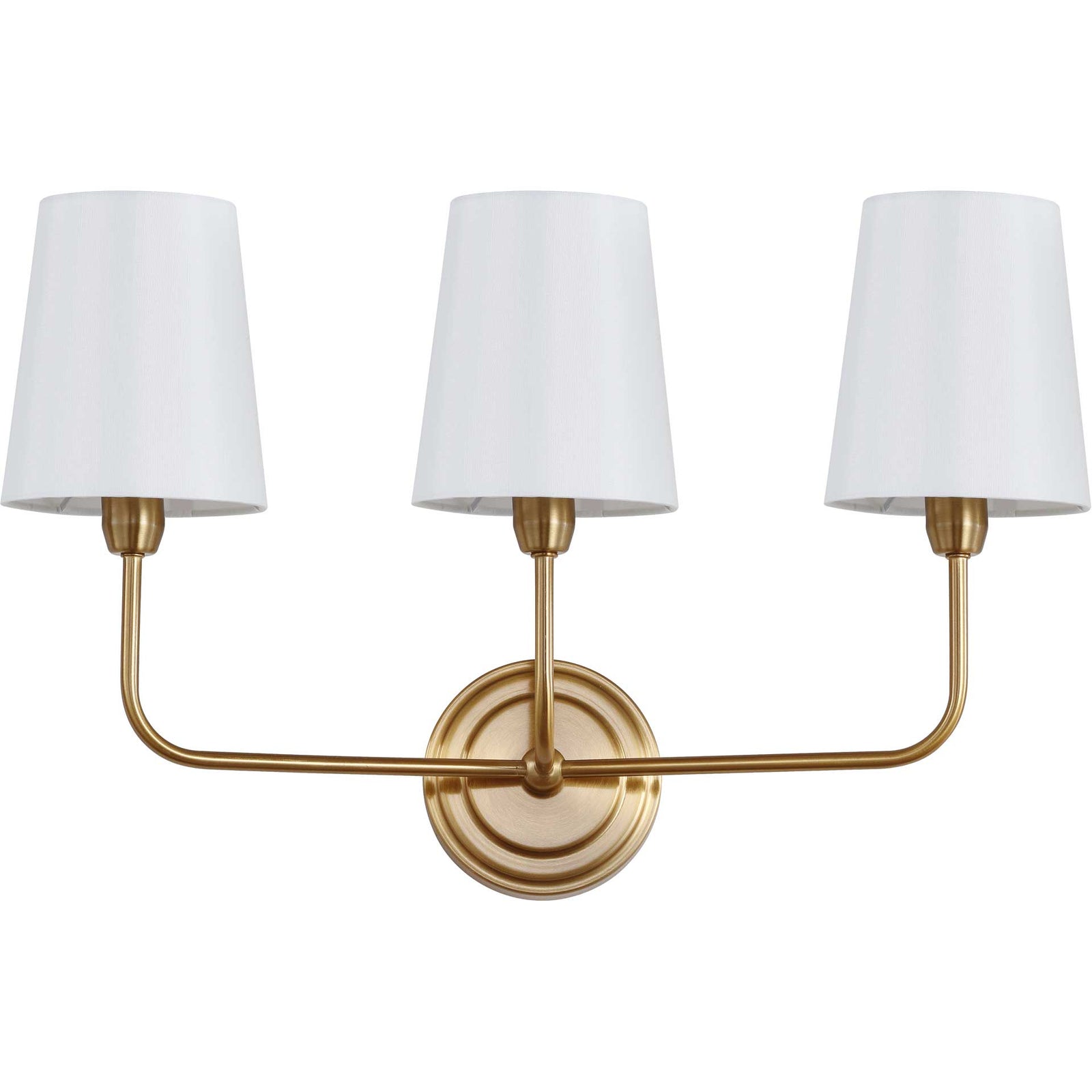 Saga Three Light Wall Sconce Brass Gold