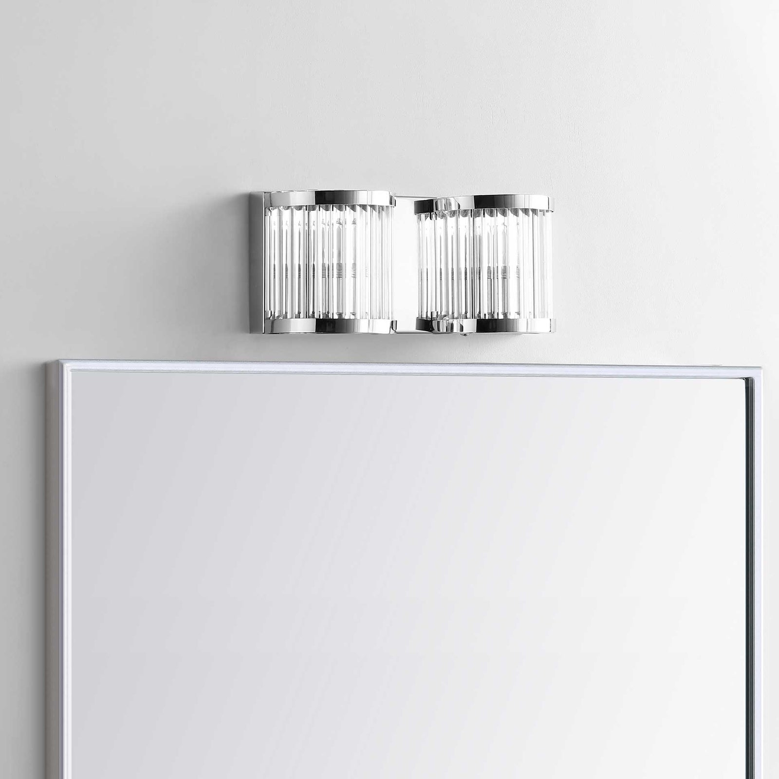 Karson Two Light Wall Sconce Chrome/Clear