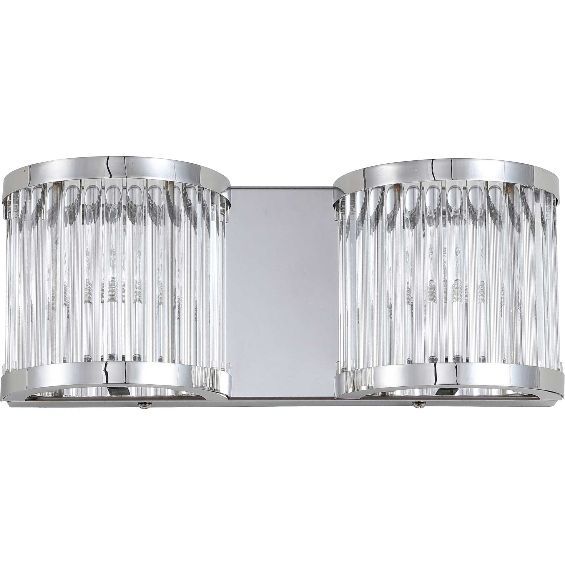 Karson Two Light Wall Sconce Chrome/Clear