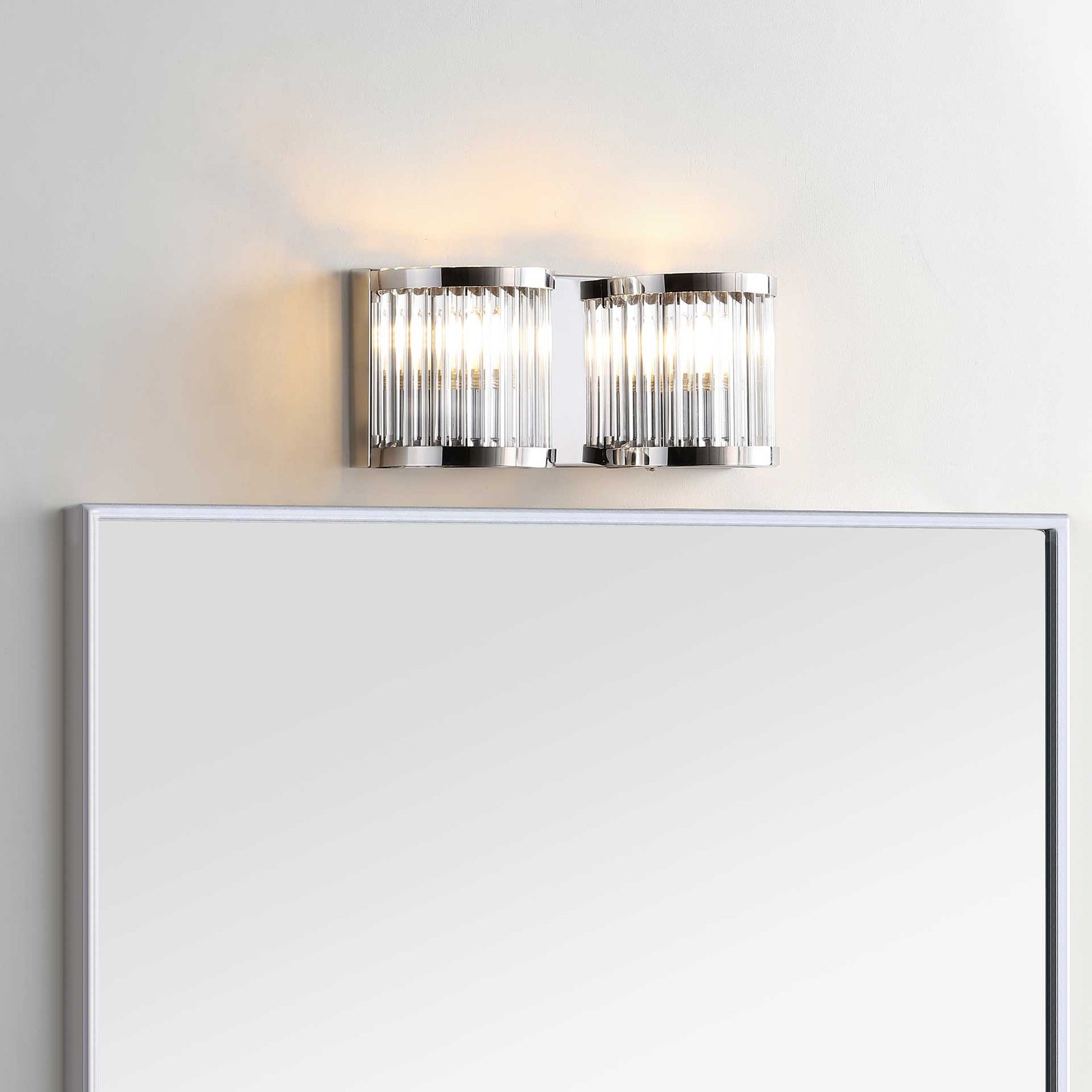 Karson Two Light Wall Sconce Chrome/Clear
