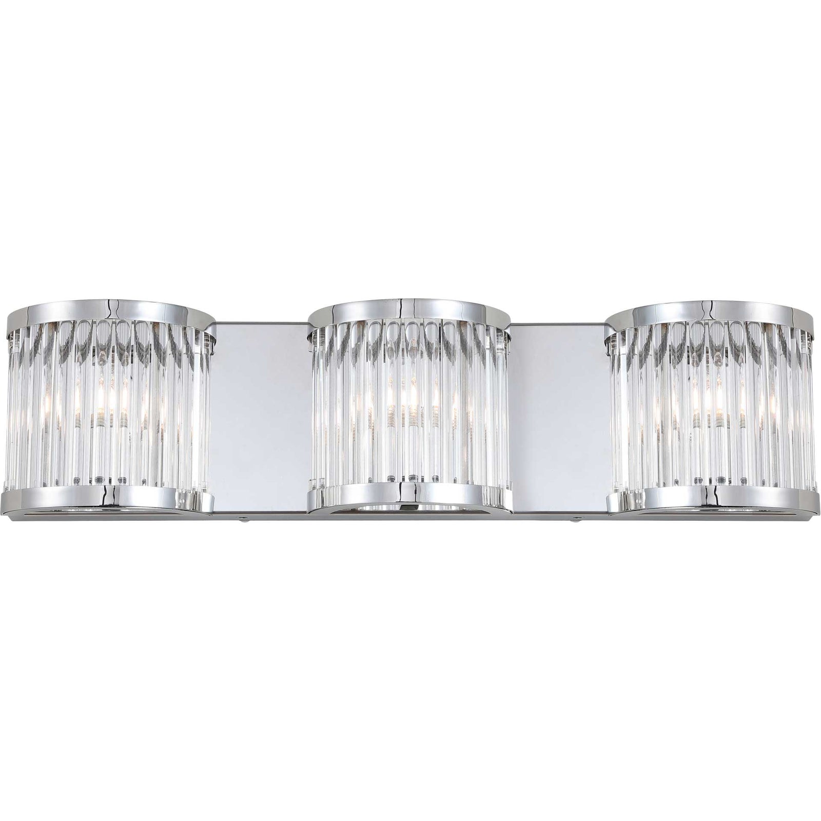 Mariana Three Light Wall Sconce Chrome/Clear