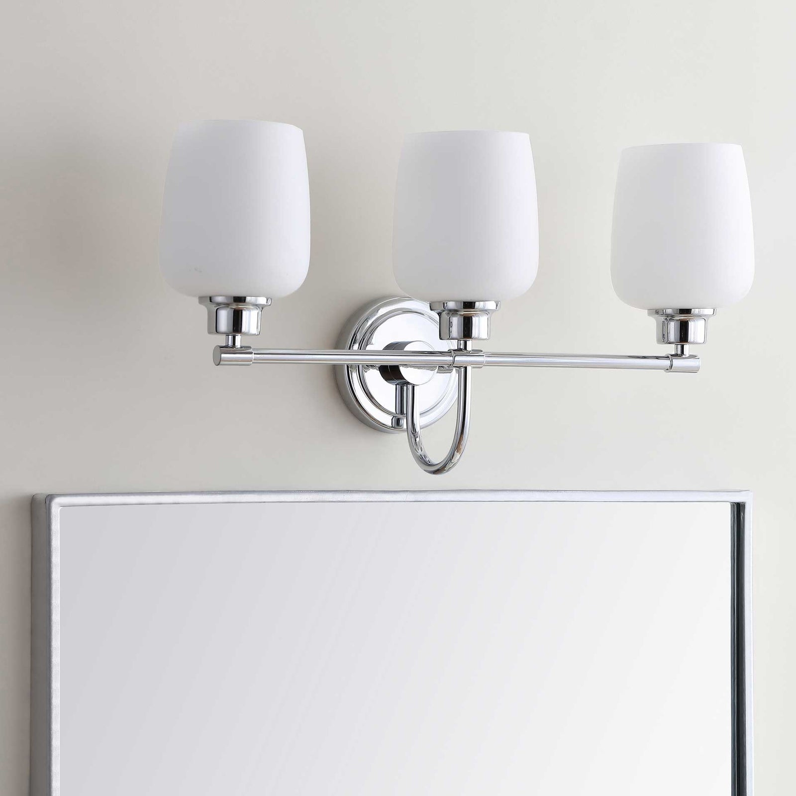 Leslie Three Light Bathroom Sconce Chrome