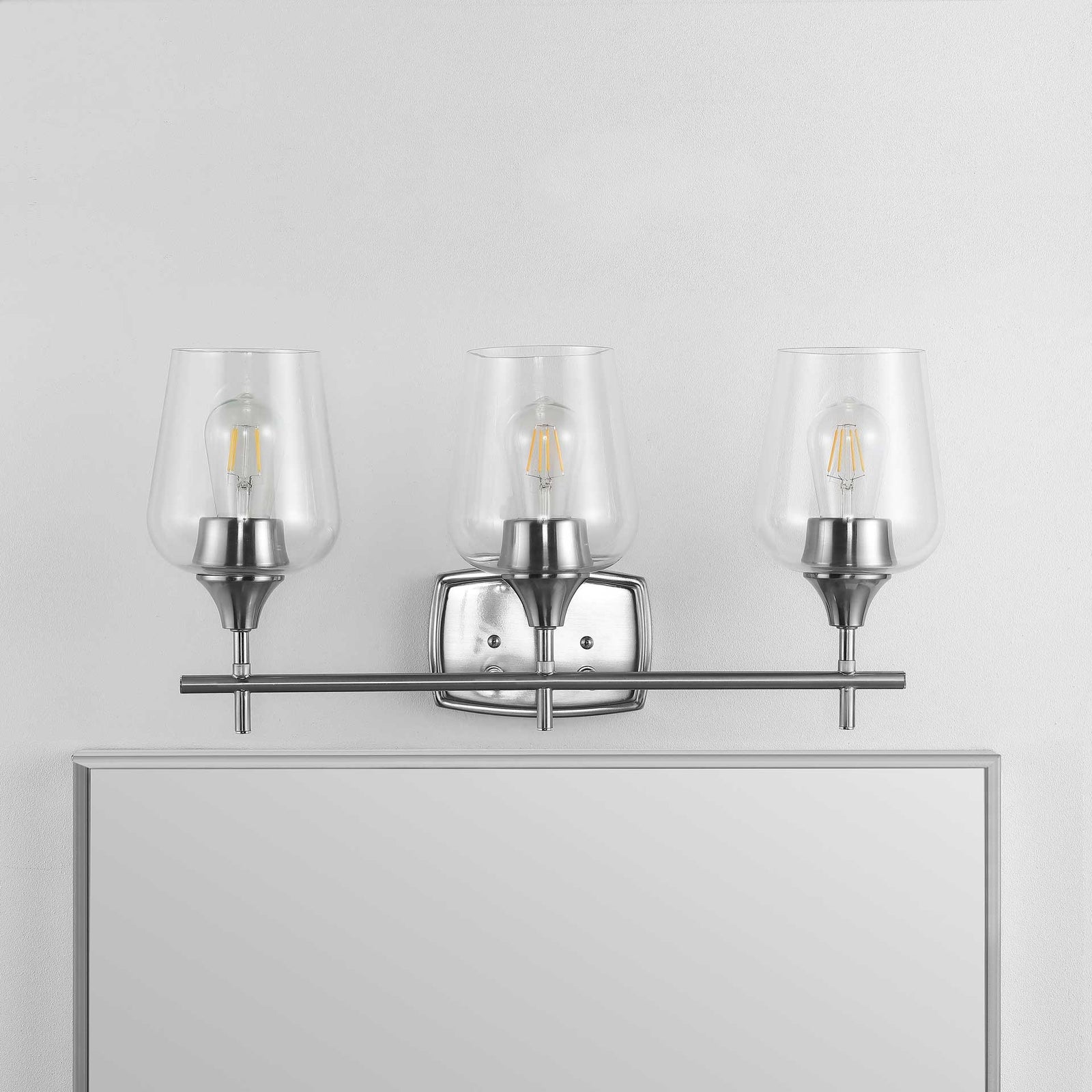 Eason Wall Sconce Nickel/Clear