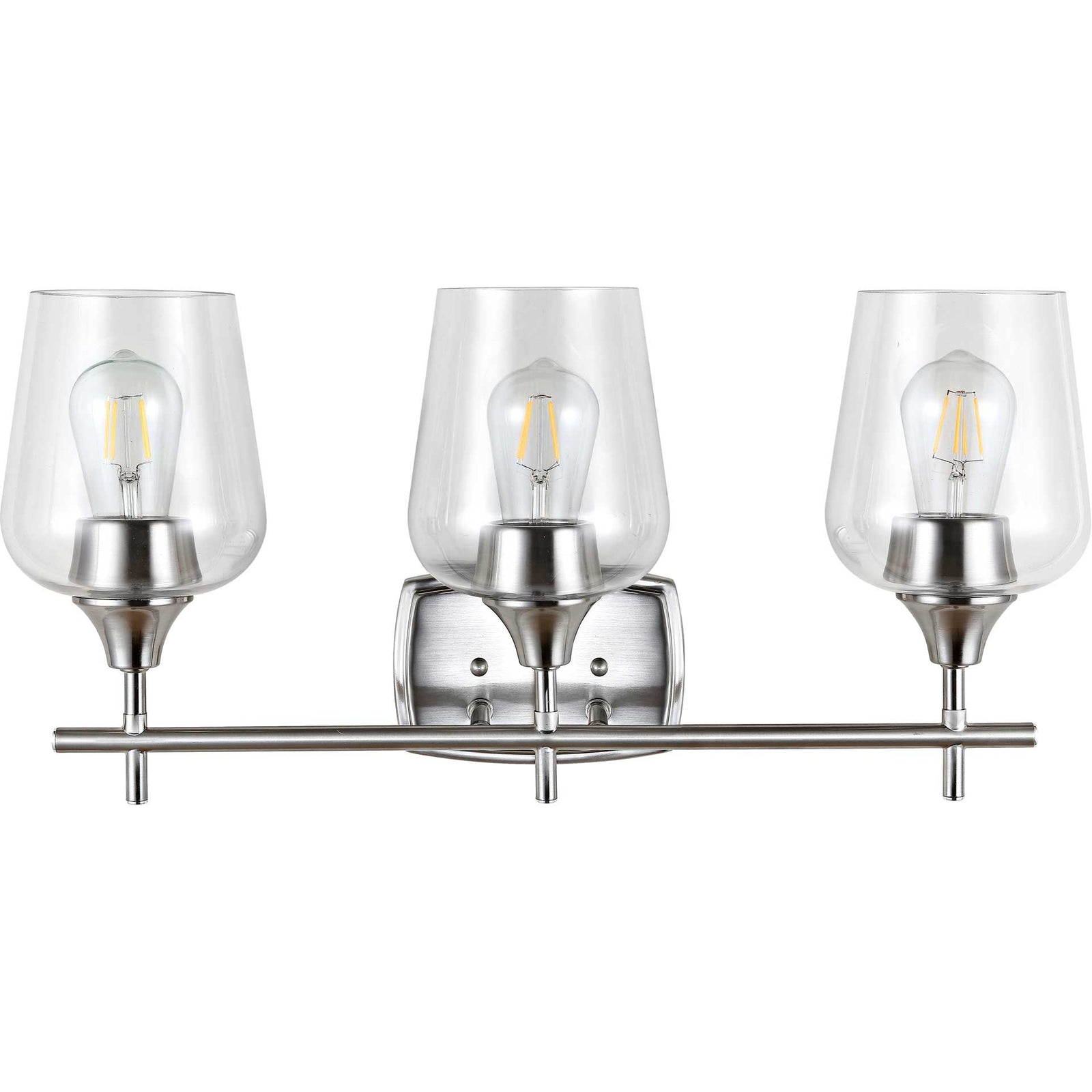 Eason Wall Sconce Nickel/Clear