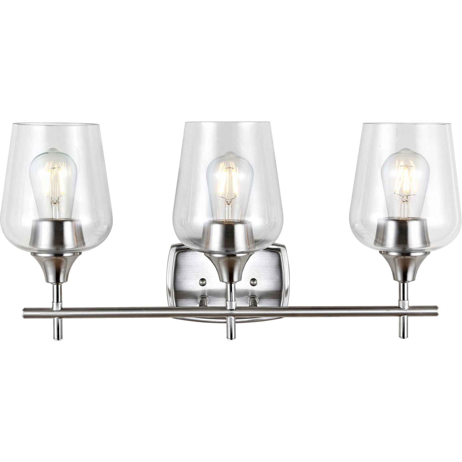 Eason Wall Sconce Nickel/Clear