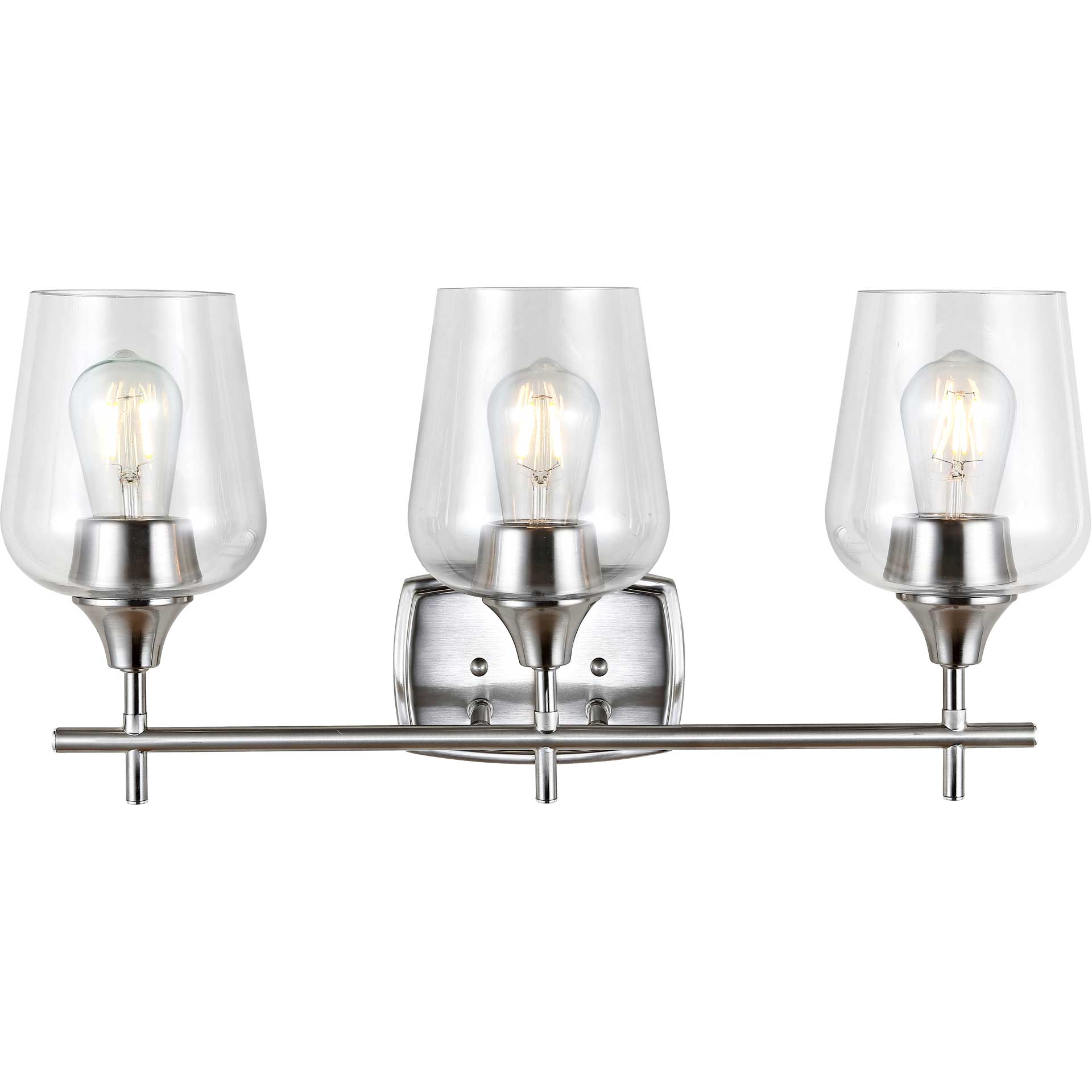 Eason Wall Sconce Nickel/Clear