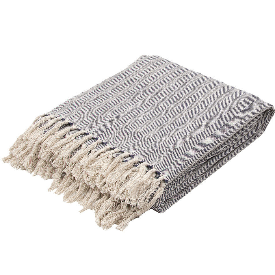 Seabreeze Majolica Blue/Birch Throw