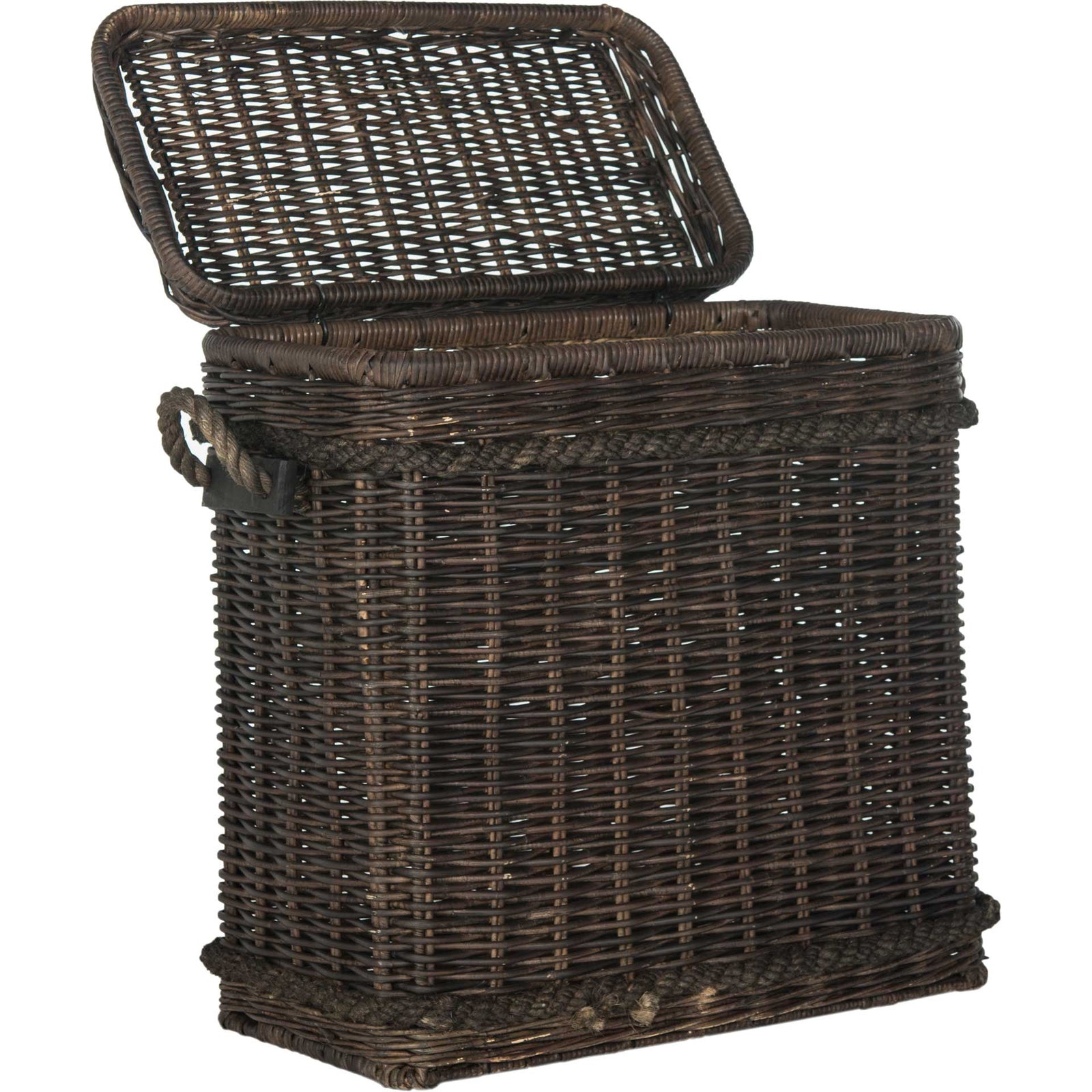 Silva Wicker Storage Hamper Dark Natural