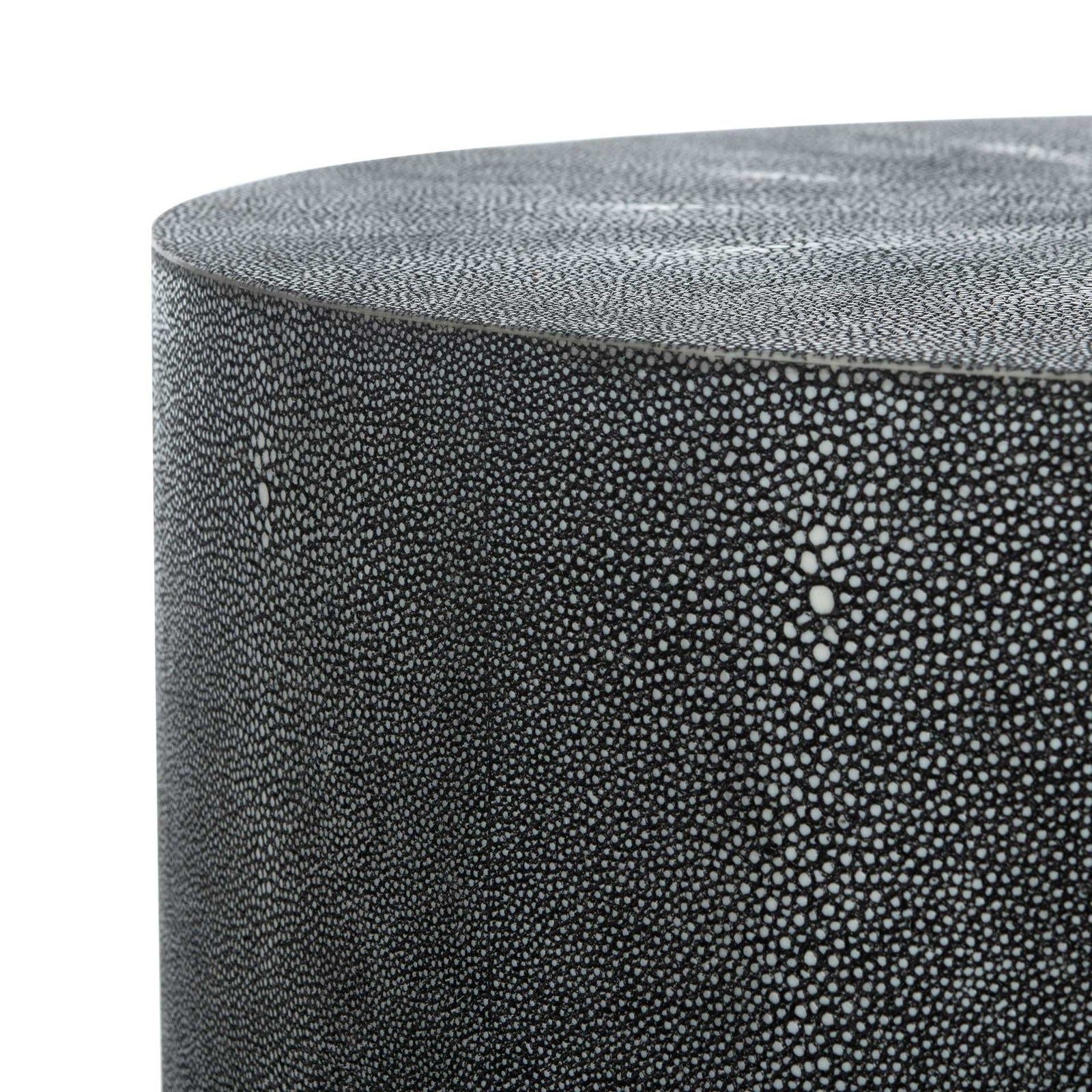 Digress Faux Shagreen End Table Black