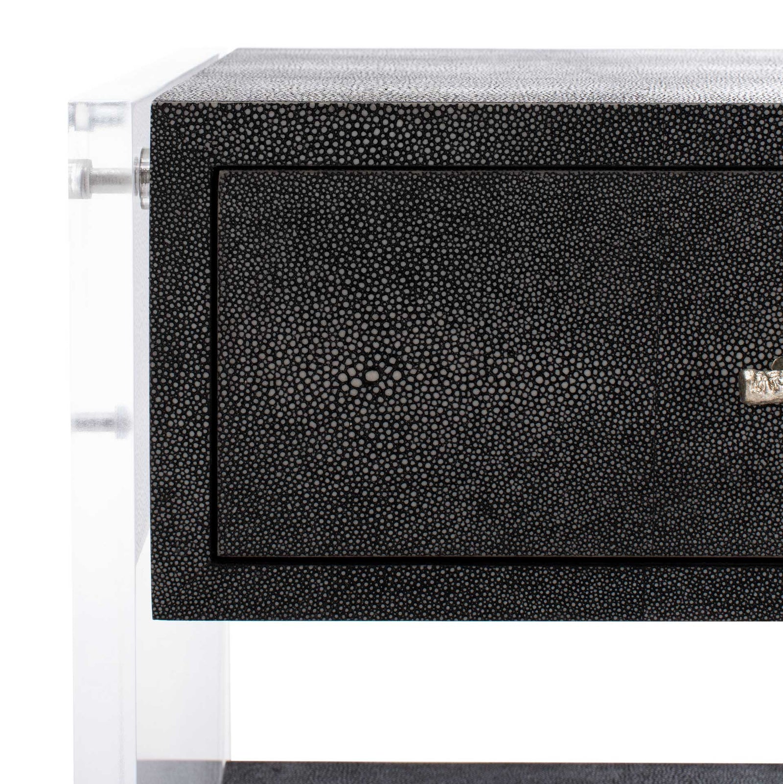 Kyler 1 Drawer Acrylic Nightstand Black