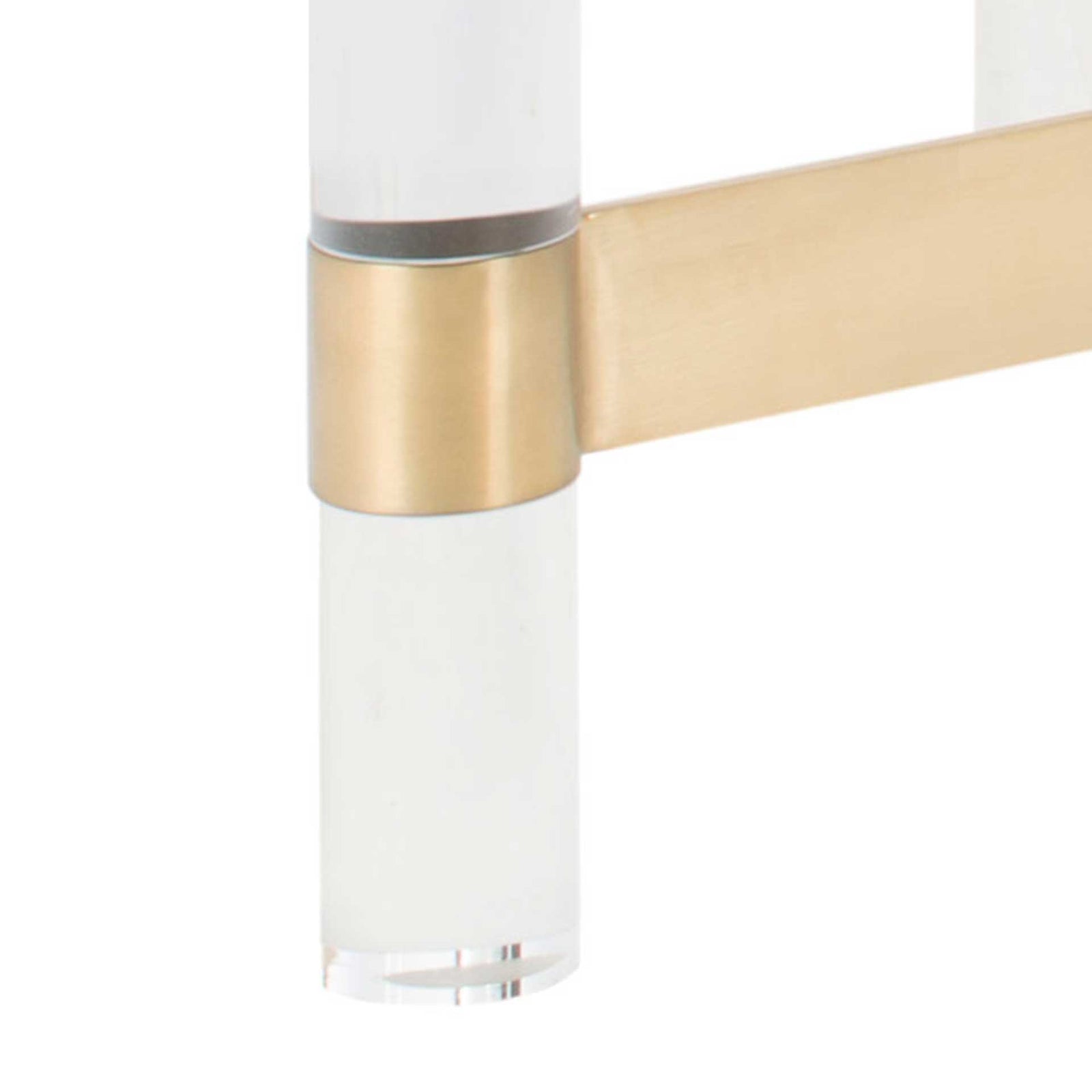 Subira Acrylic Coffee Table Brass